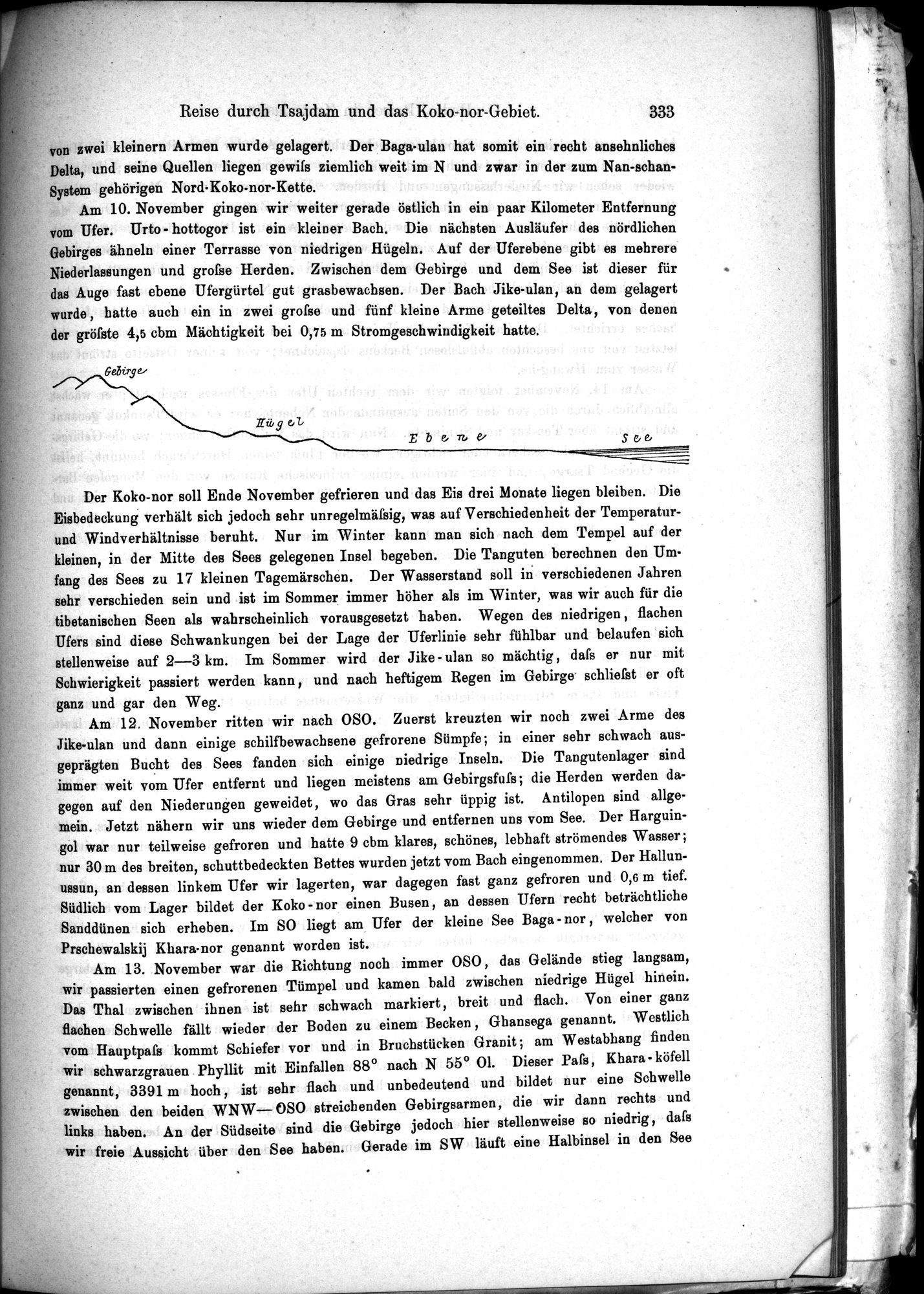 Die Geographische-Wissenschaftlichen Ergebnisse meiner Reisen in Zentralasien, 1894-1897 : vol.1 / 345 ページ（白黒高解像度画像）