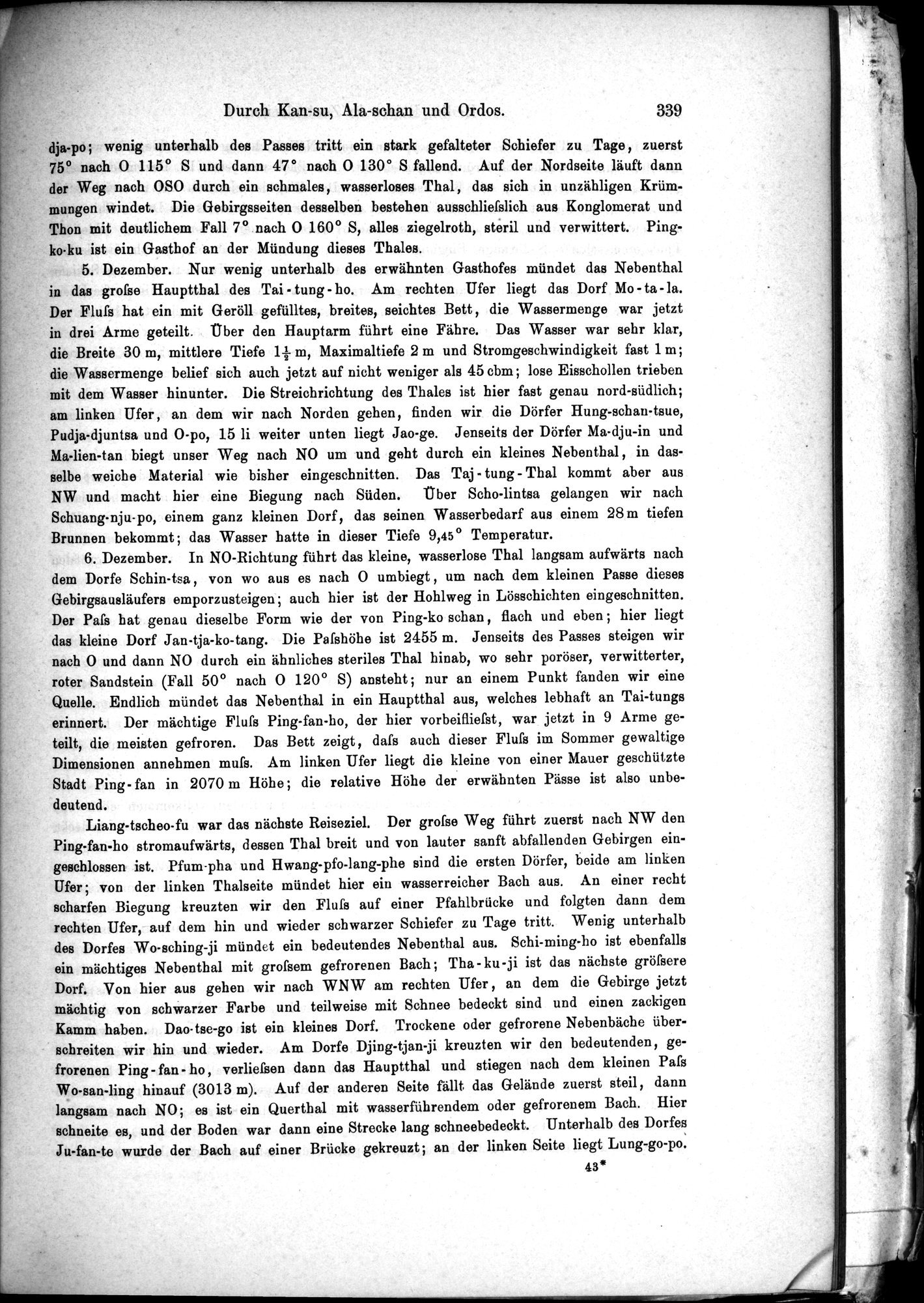 Die Geographische-Wissenschaftlichen Ergebnisse meiner Reisen in Zentralasien, 1894-1897 : vol.1 / 351 ページ（白黒高解像度画像）