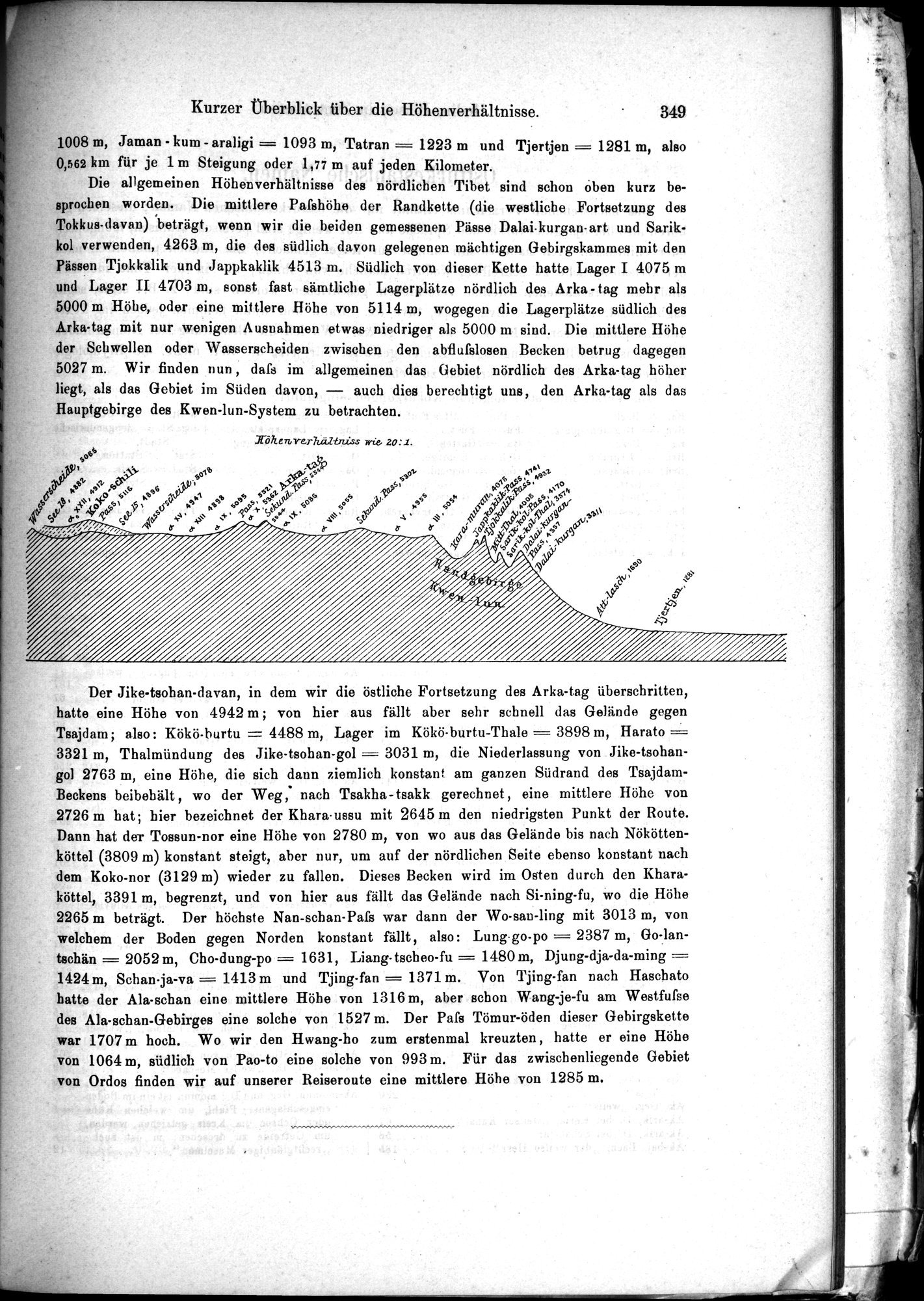 Die Geographische-Wissenschaftlichen Ergebnisse meiner Reisen in Zentralasien, 1894-1897 : vol.1 / Page 361 (Grayscale High Resolution Image)
