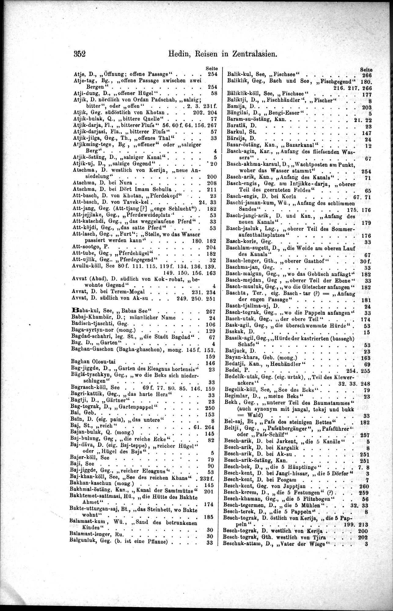 Die Geographische-Wissenschaftlichen Ergebnisse meiner Reisen in Zentralasien, 1894-1897 : vol.1 / 364 ページ（白黒高解像度画像）