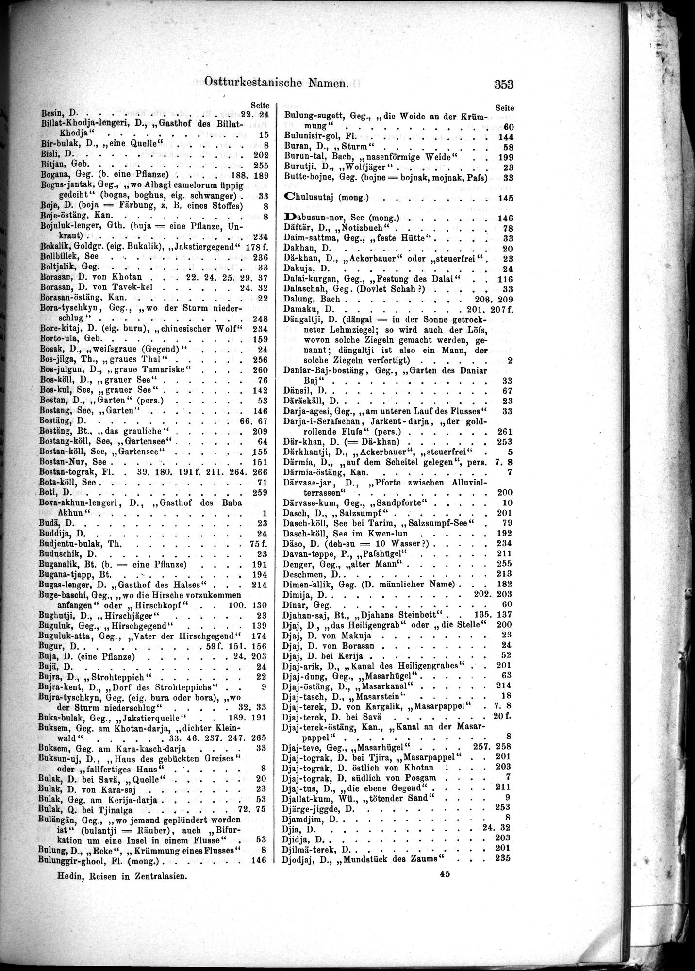 Die Geographische-Wissenschaftlichen Ergebnisse meiner Reisen in Zentralasien, 1894-1897 : vol.1 / Page 365 (Grayscale High Resolution Image)