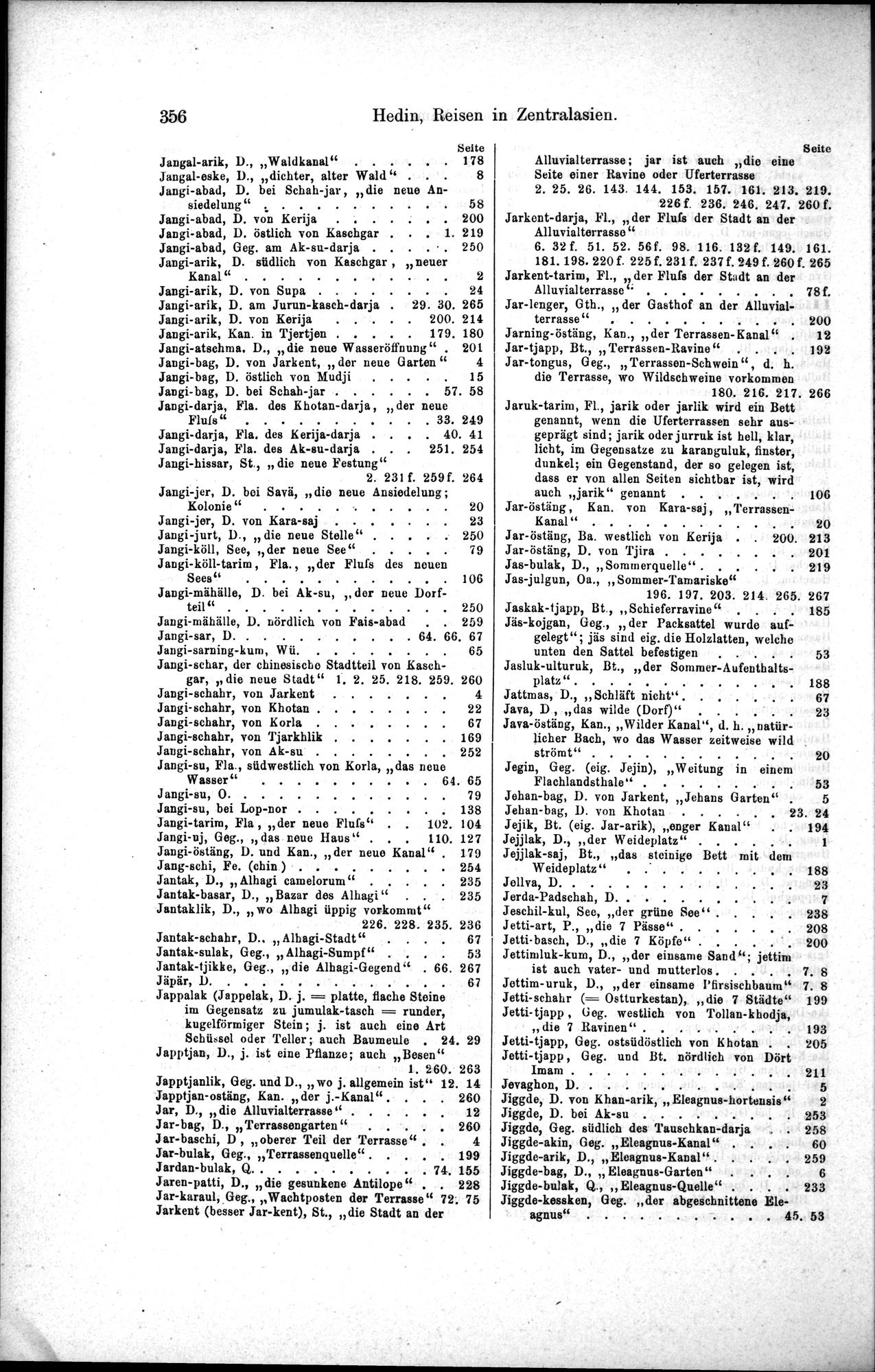 Die Geographische-Wissenschaftlichen Ergebnisse meiner Reisen in Zentralasien, 1894-1897 : vol.1 / 368 ページ（白黒高解像度画像）