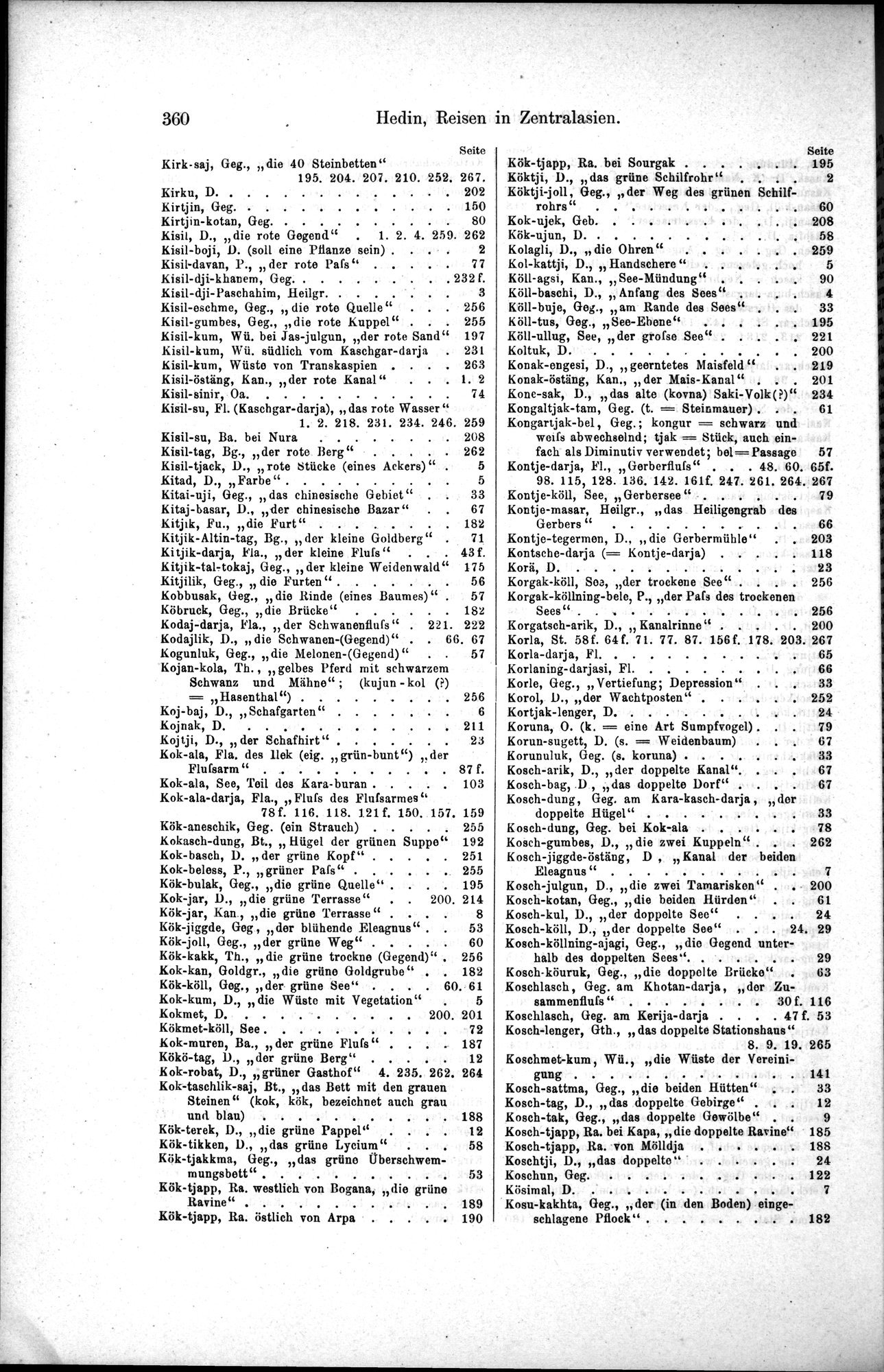 Die Geographische-Wissenschaftlichen Ergebnisse meiner Reisen in Zentralasien, 1894-1897 : vol.1 / 372 ページ（白黒高解像度画像）