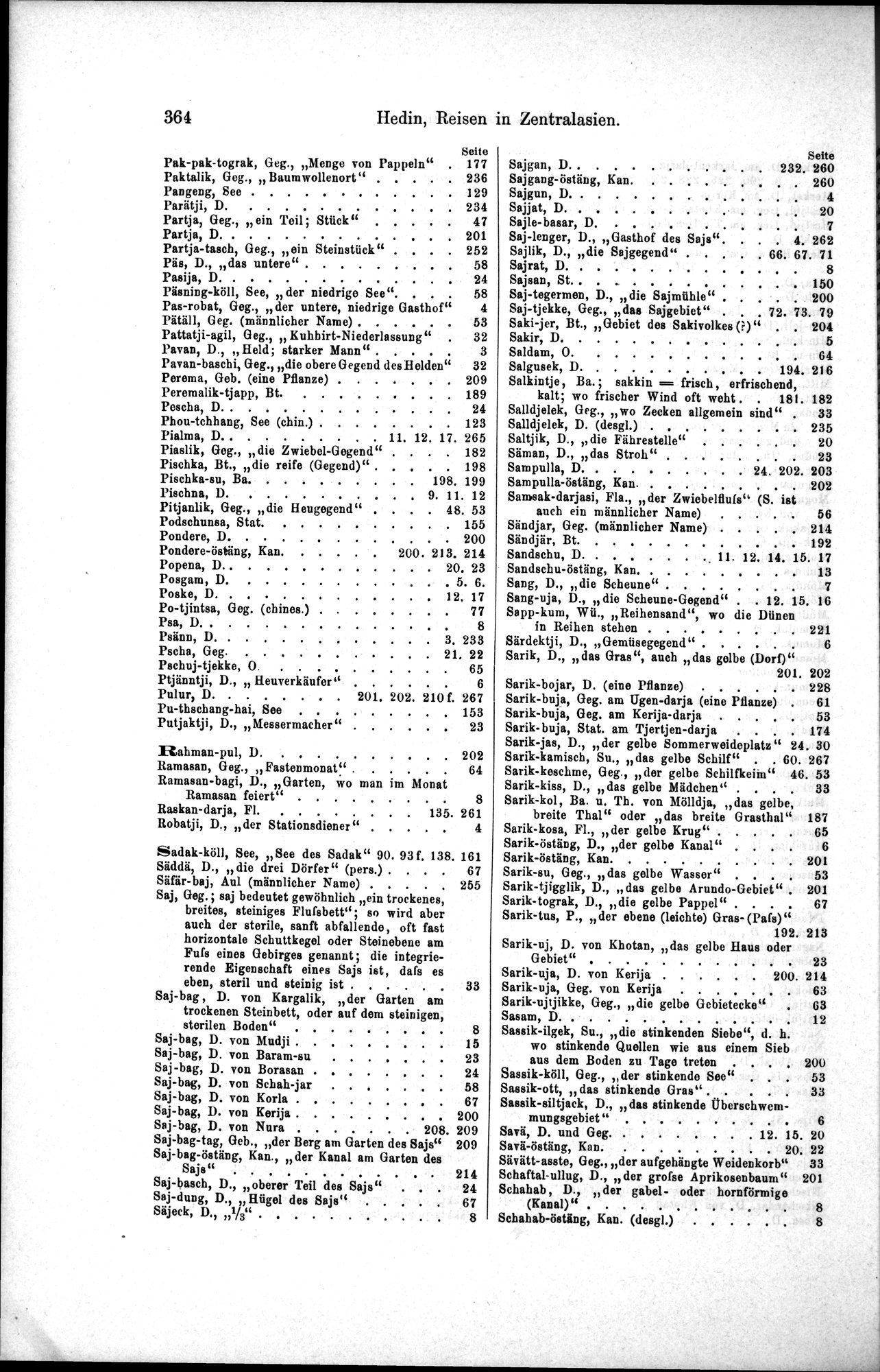 Die Geographische-Wissenschaftlichen Ergebnisse meiner Reisen in Zentralasien, 1894-1897 : vol.1 / 376 ページ（白黒高解像度画像）