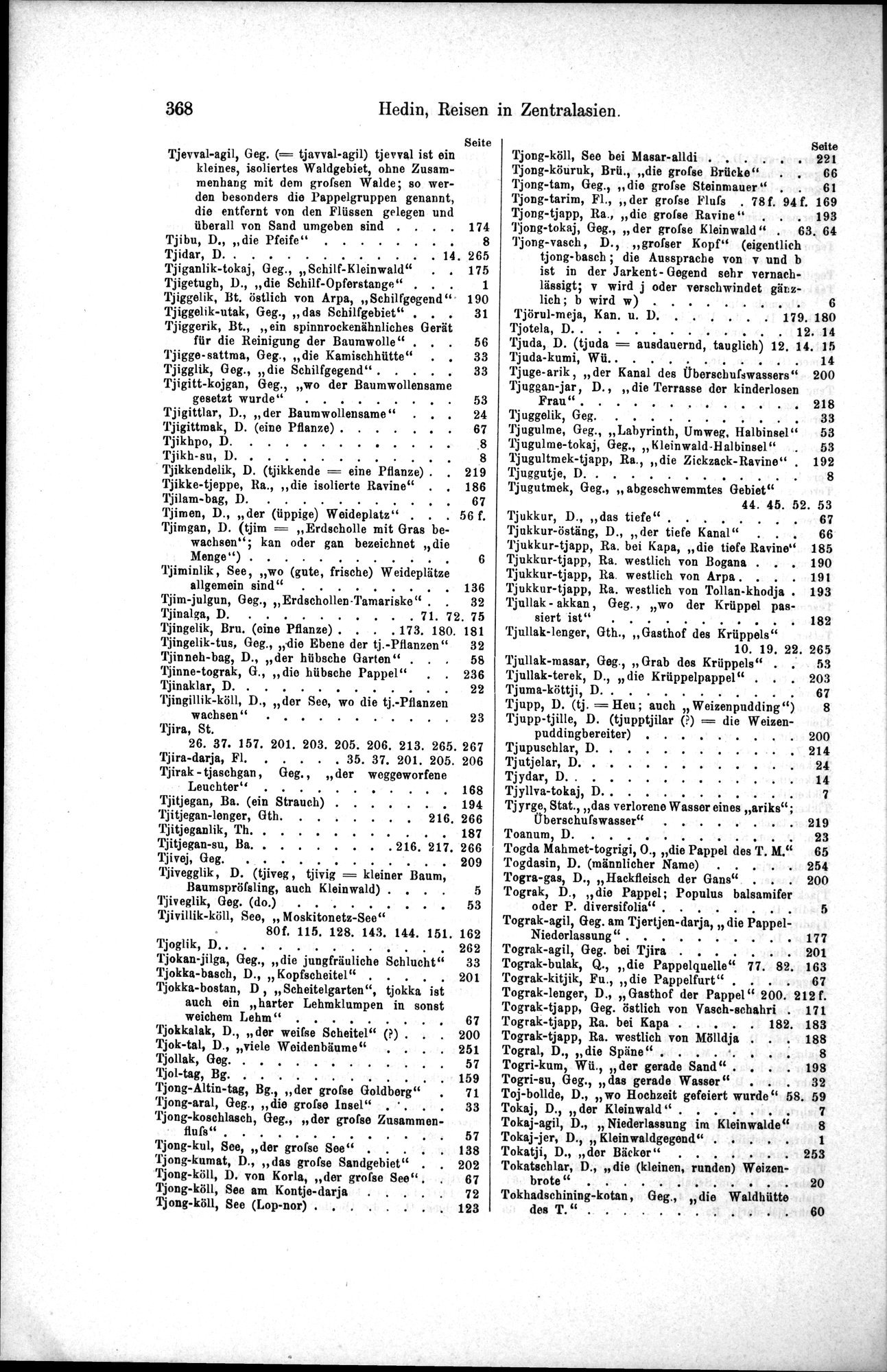 Die Geographische-Wissenschaftlichen Ergebnisse meiner Reisen in Zentralasien, 1894-1897 : vol.1 / 380 ページ（白黒高解像度画像）