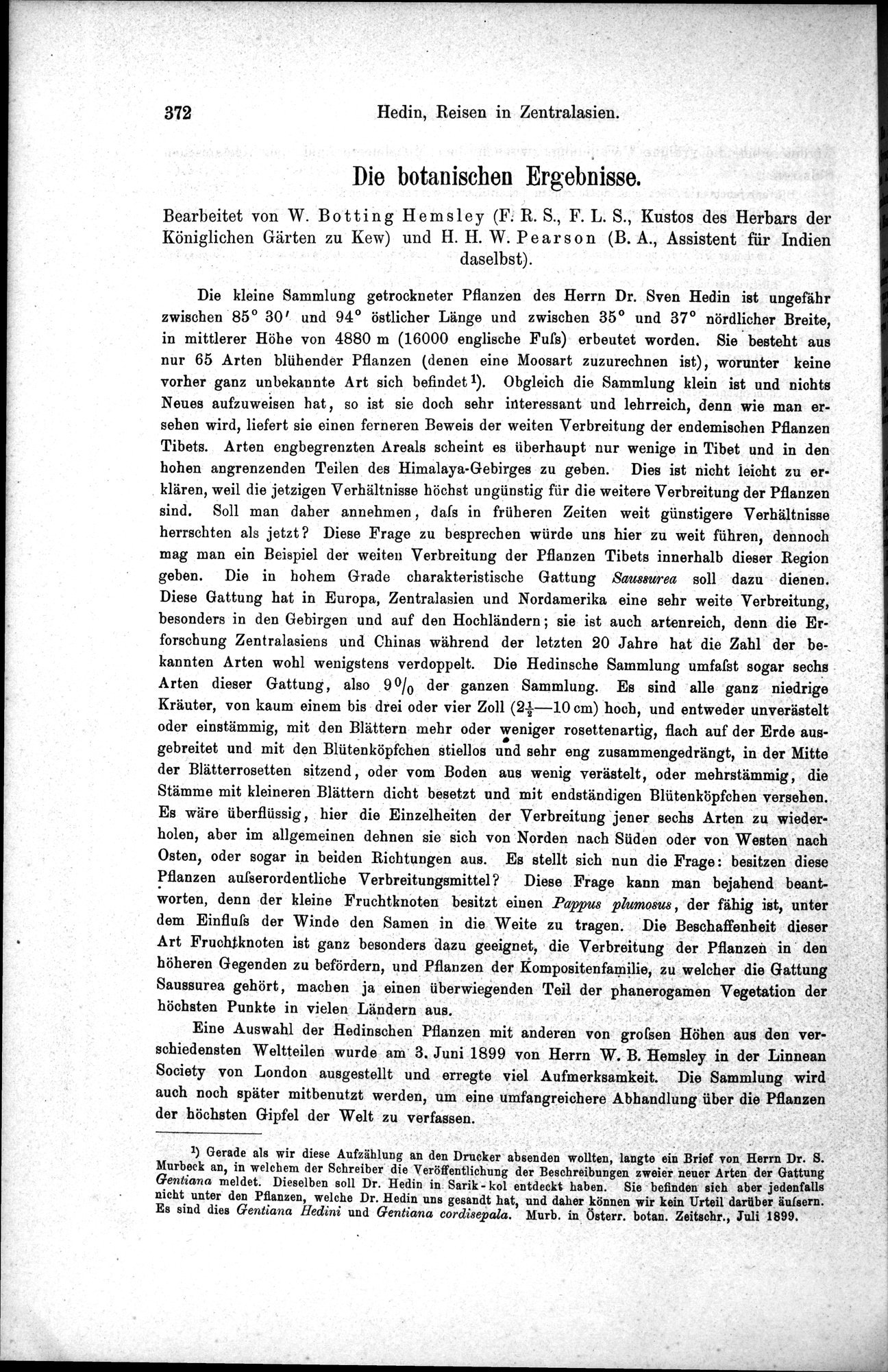 Die Geographische-Wissenschaftlichen Ergebnisse meiner Reisen in Zentralasien, 1894-1897 : vol.1 / 384 ページ（白黒高解像度画像）