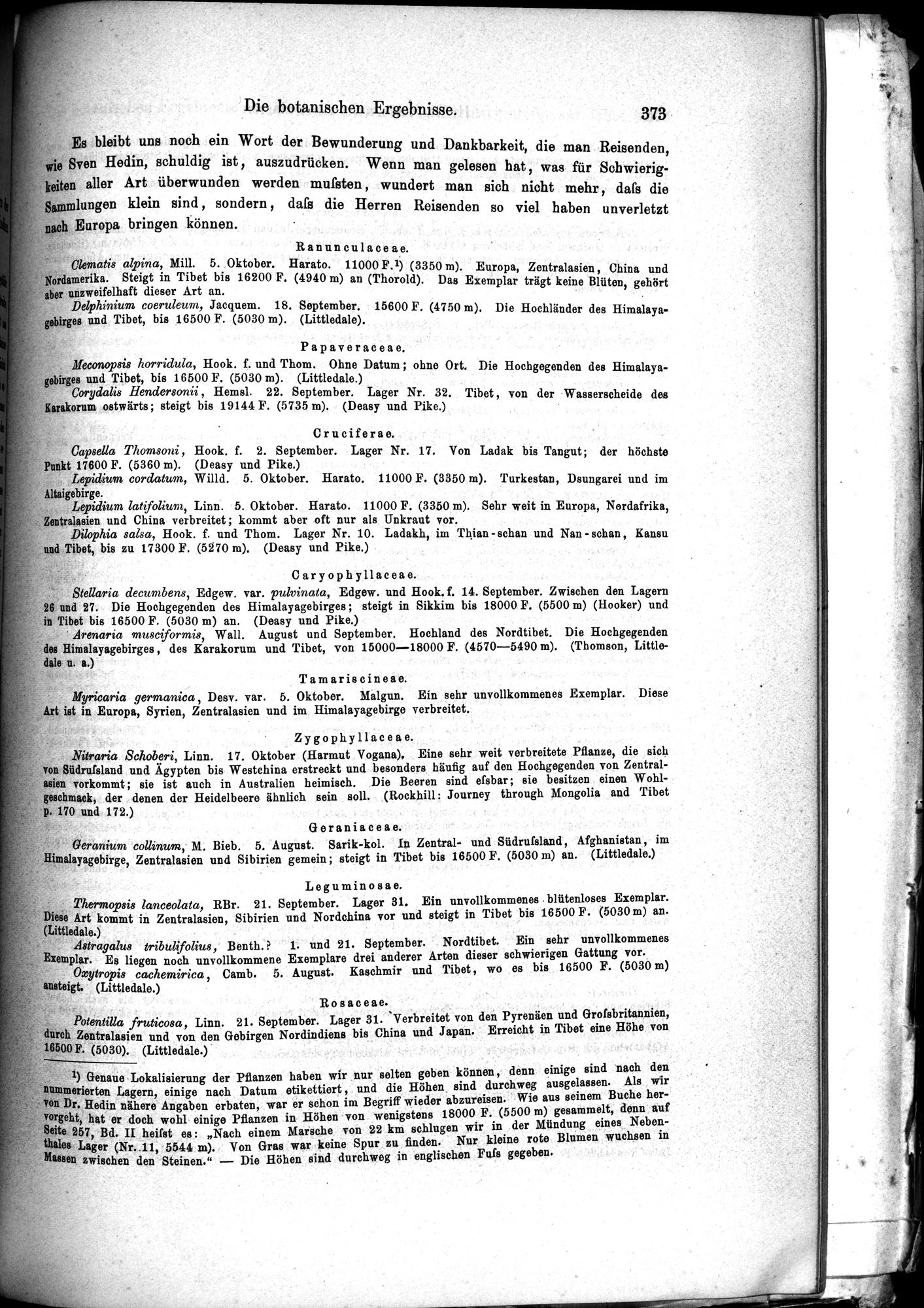 Die Geographische-Wissenschaftlichen Ergebnisse meiner Reisen in Zentralasien, 1894-1897 : vol.1 / 385 ページ（白黒高解像度画像）