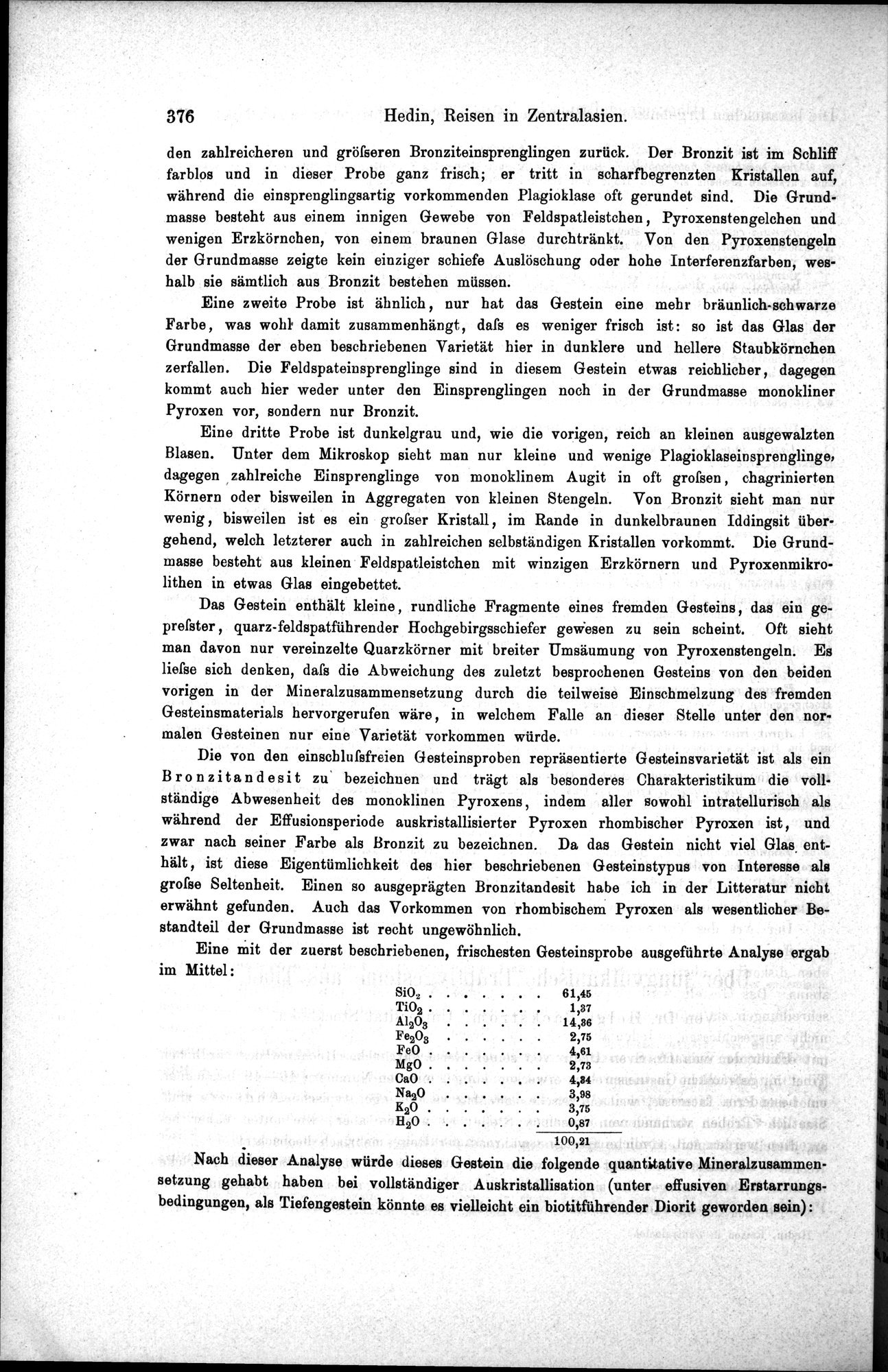 Die Geographische-Wissenschaftlichen Ergebnisse meiner Reisen in Zentralasien, 1894-1897 : vol.1 / Page 388 (Grayscale High Resolution Image)