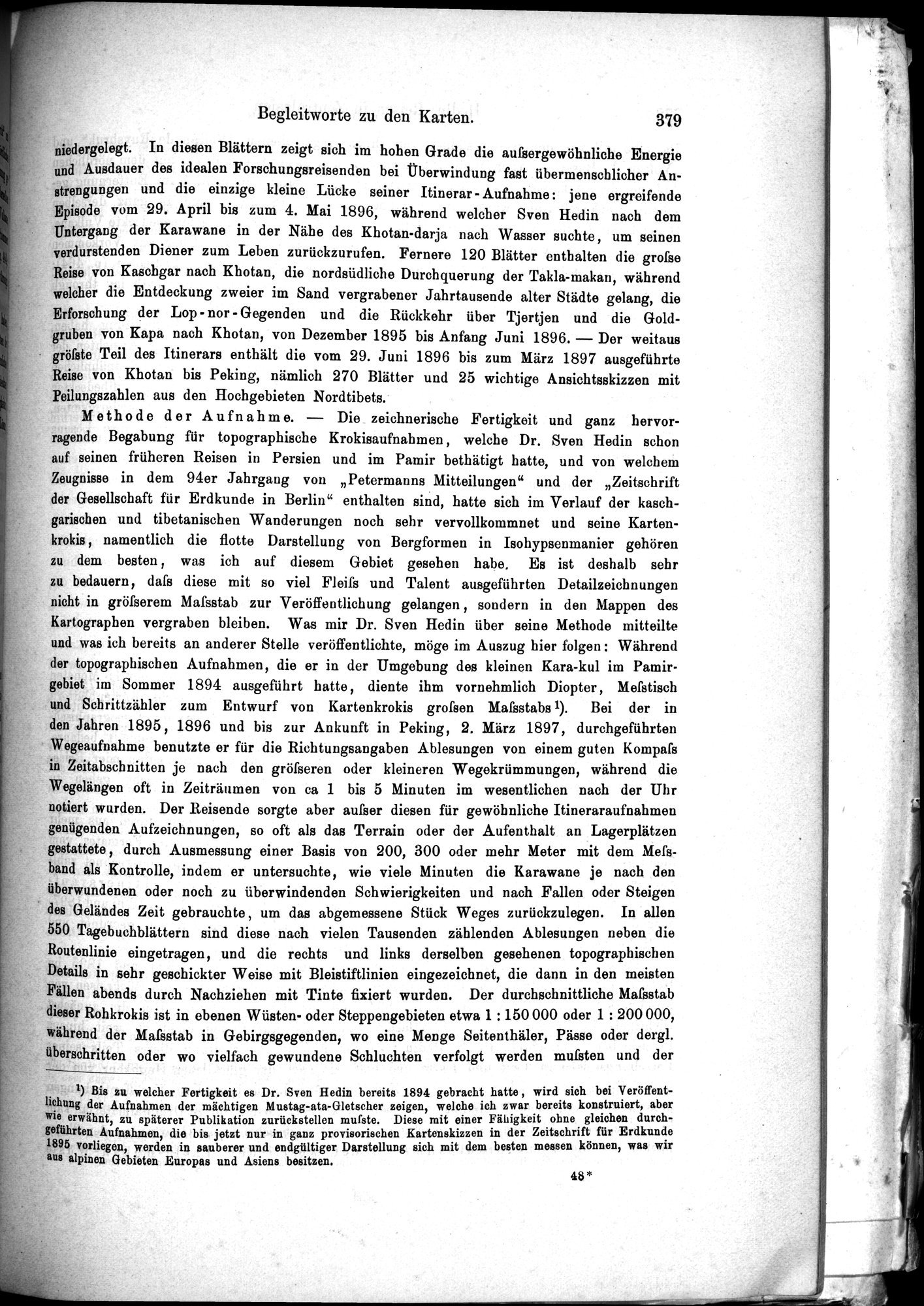 Die Geographische-Wissenschaftlichen Ergebnisse meiner Reisen in Zentralasien, 1894-1897 : vol.1 / 391 ページ（白黒高解像度画像）