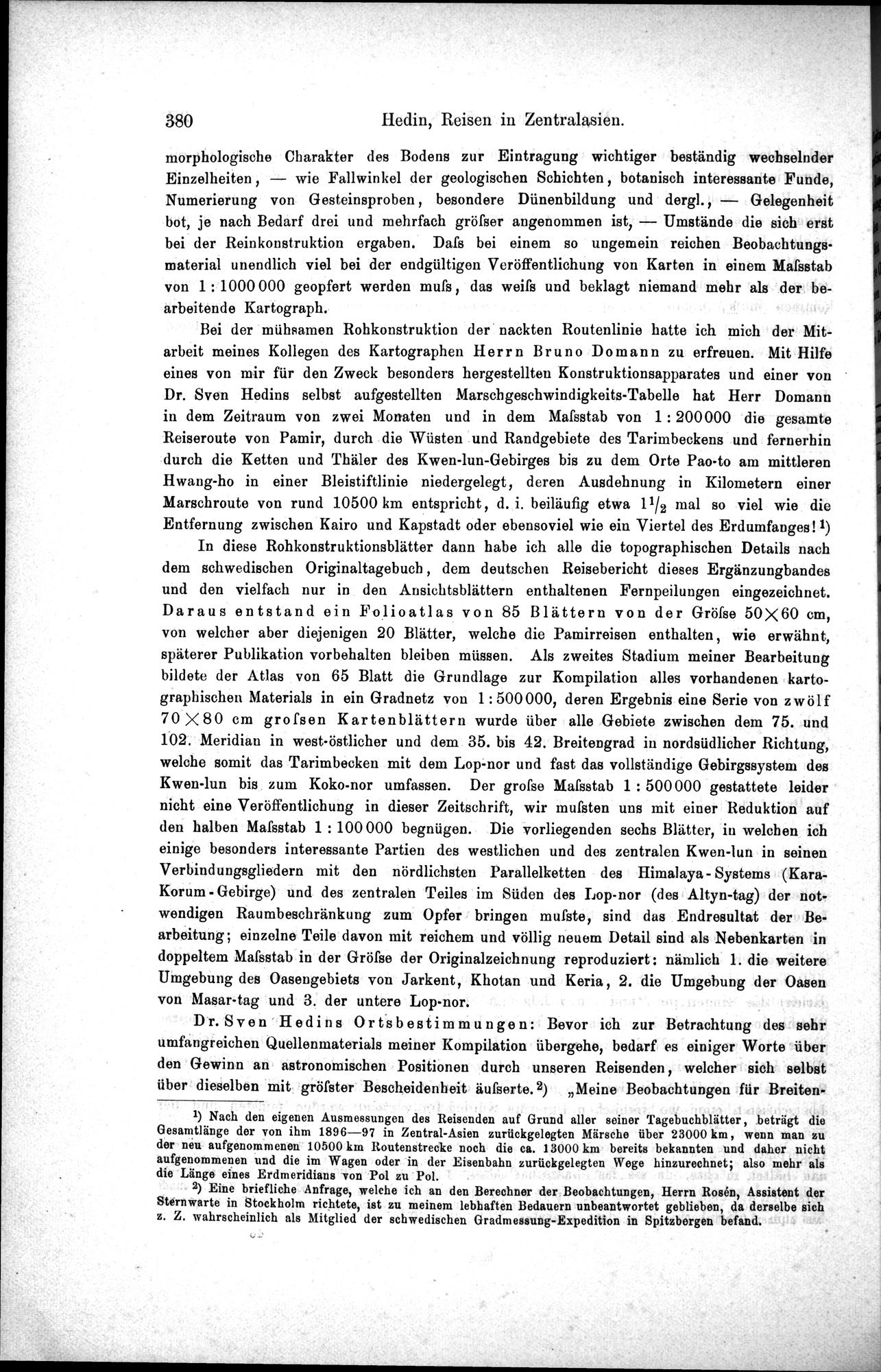 Die Geographische-Wissenschaftlichen Ergebnisse meiner Reisen in Zentralasien, 1894-1897 : vol.1 / 392 ページ（白黒高解像度画像）