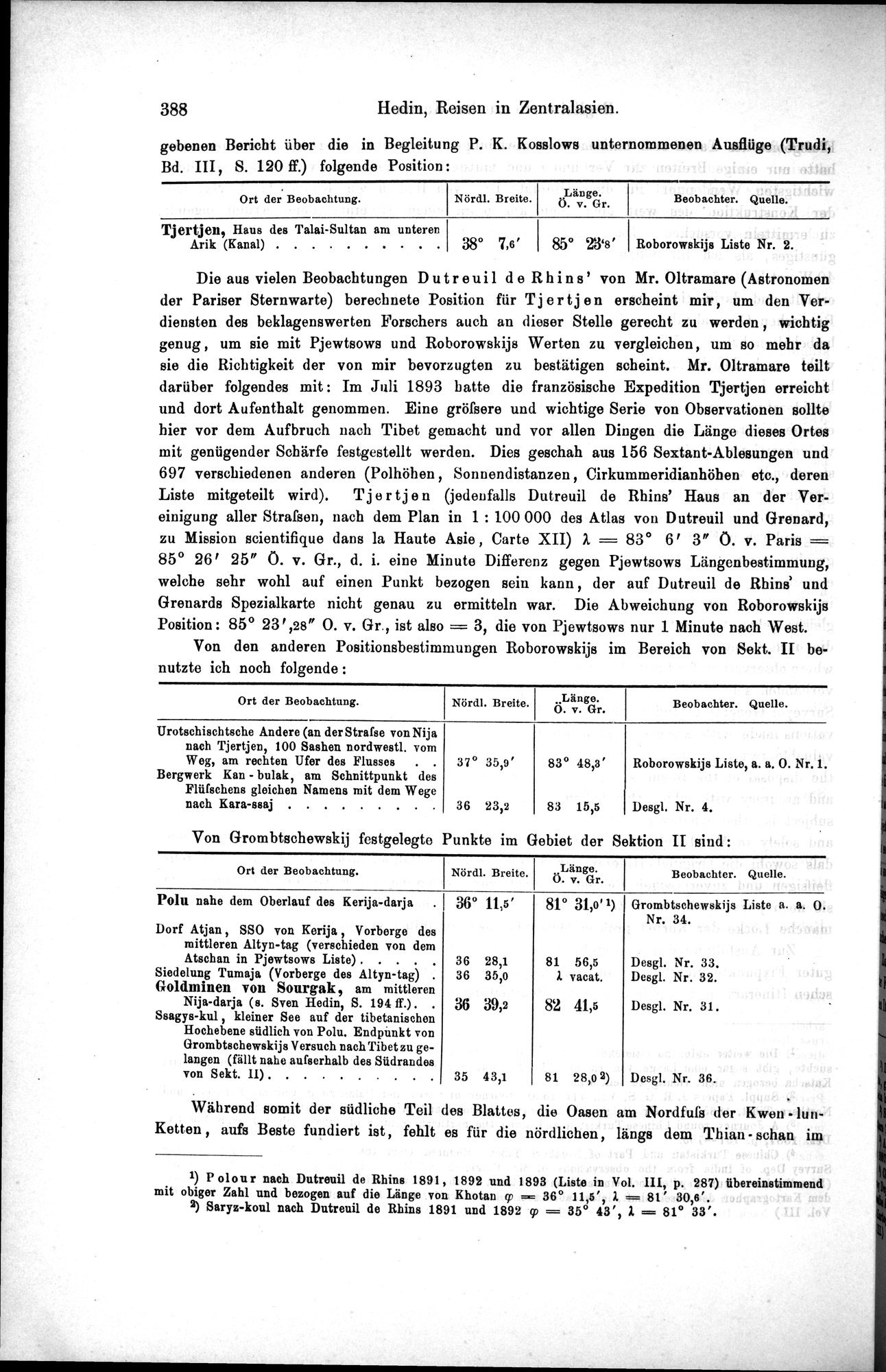 Die Geographische-Wissenschaftlichen Ergebnisse meiner Reisen in Zentralasien, 1894-1897 : vol.1 / Page 400 (Grayscale High Resolution Image)