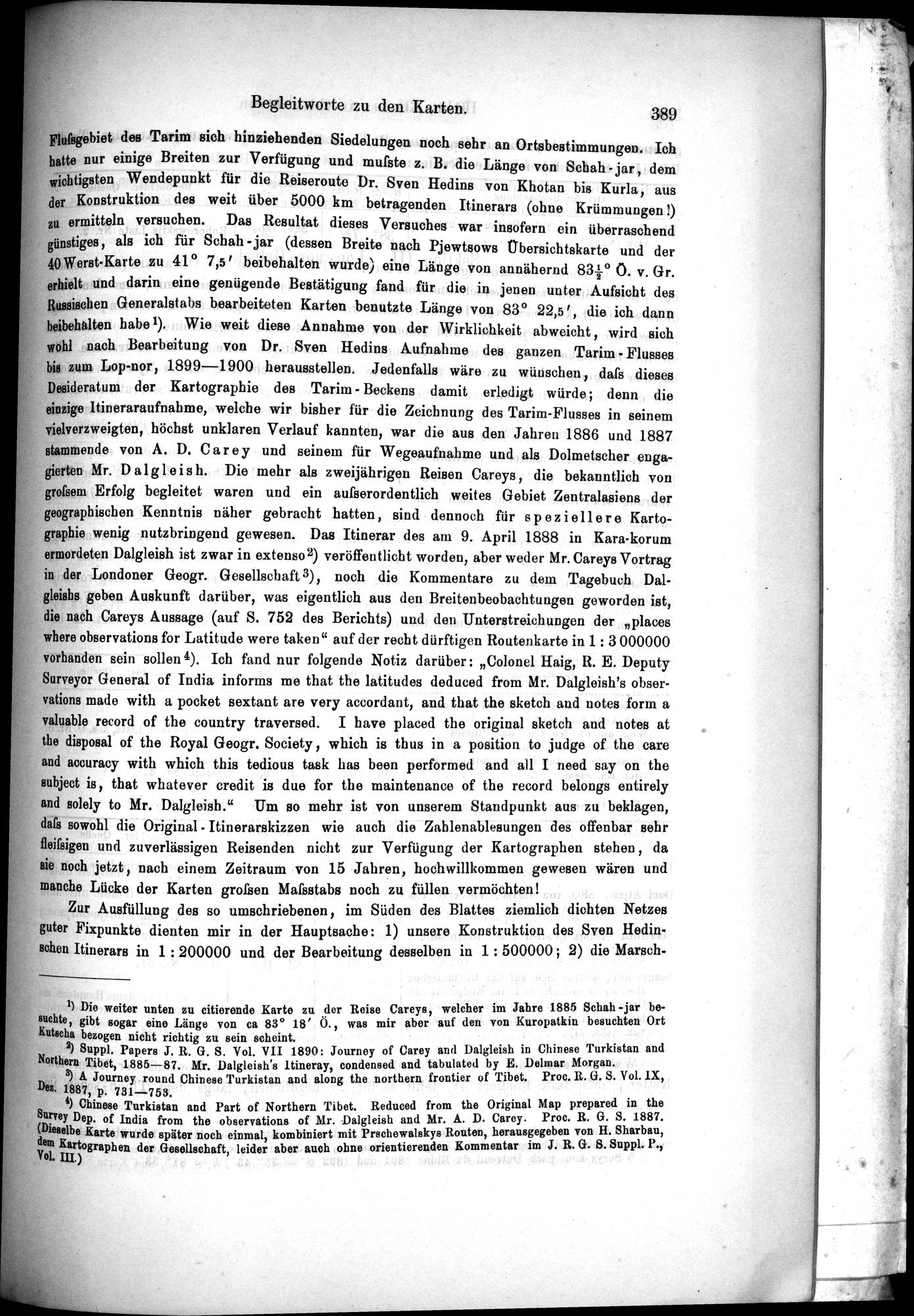 Die Geographische-Wissenschaftlichen Ergebnisse meiner Reisen in Zentralasien, 1894-1897 : vol.1 / 401 ページ（白黒高解像度画像）