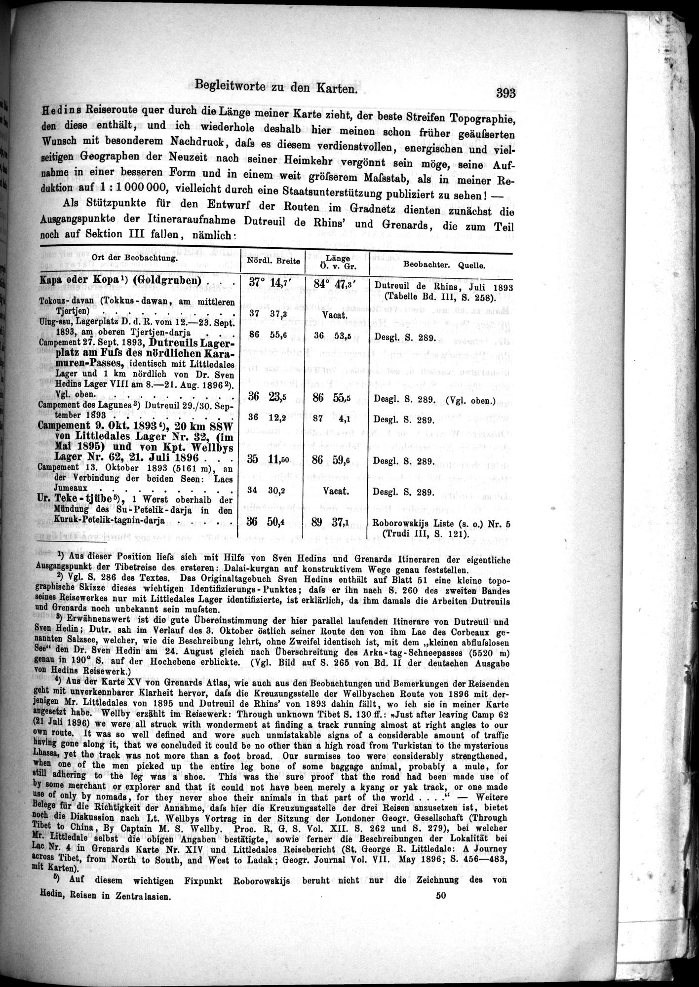 Die Geographische-Wissenschaftlichen Ergebnisse meiner Reisen in Zentralasien, 1894-1897 : vol.1 / 405 ページ（白黒高解像度画像）