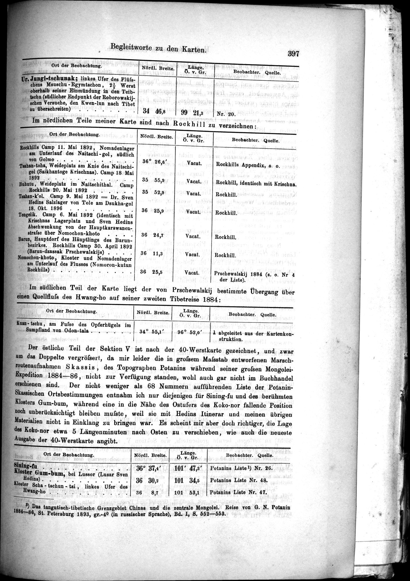 Die Geographische-Wissenschaftlichen Ergebnisse meiner Reisen in Zentralasien, 1894-1897 : vol.1 / Page 409 (Grayscale High Resolution Image)