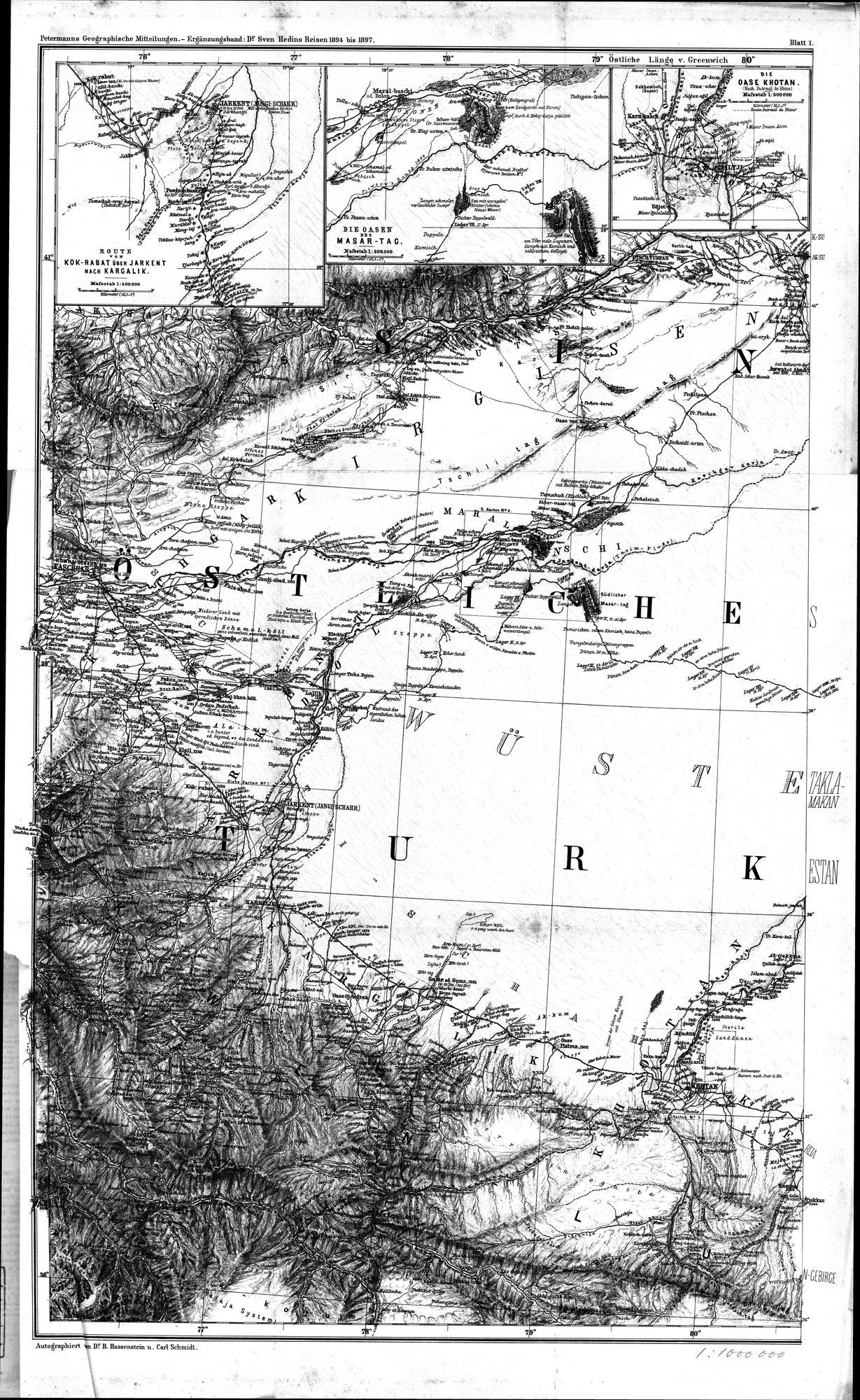 Die Geographische-Wissenschaftlichen Ergebnisse meiner Reisen in Zentralasien, 1894-1897 : vol.1 / 413 ページ（白黒高解像度画像）
