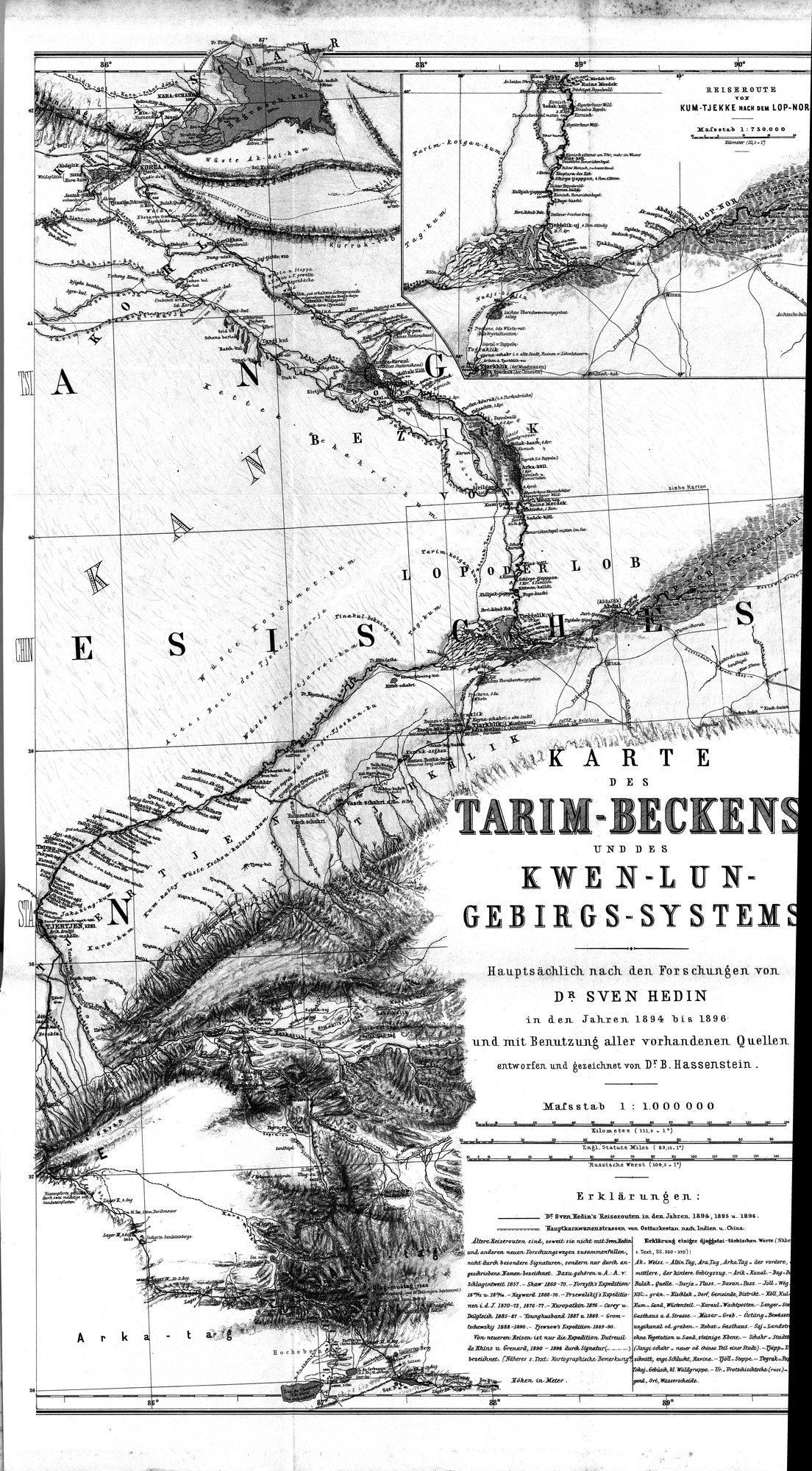 Die Geographische-Wissenschaftlichen Ergebnisse meiner Reisen in Zentralasien, 1894-1897 : vol.1 / Page 417 (Grayscale High Resolution Image)