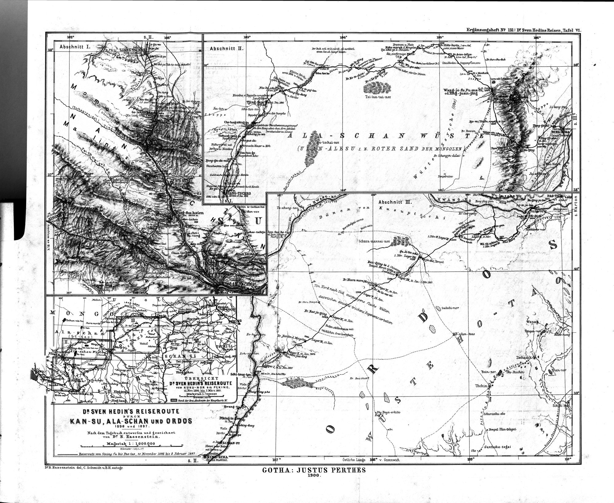 Die Geographische-Wissenschaftlichen Ergebnisse meiner Reisen in Zentralasien, 1894-1897 : vol.1 / 423 ページ（白黒高解像度画像）
