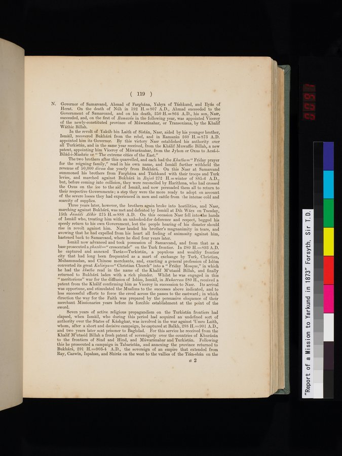 Report of a Mission to Yarkund in 1873 : vol.1 / Page 181 (Color Image)