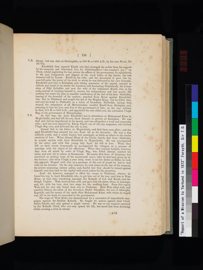 Report of a Mission to Yarkund in 1873 : vol.1 / Page 229 (Color Image)