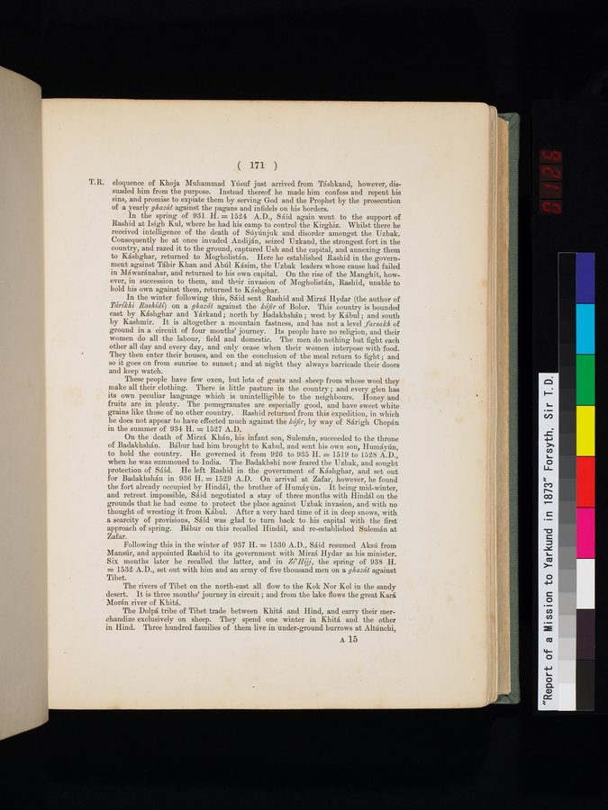 Report of a Mission to Yarkund in 1873 : vol.1 / Page 251 (Color Image)