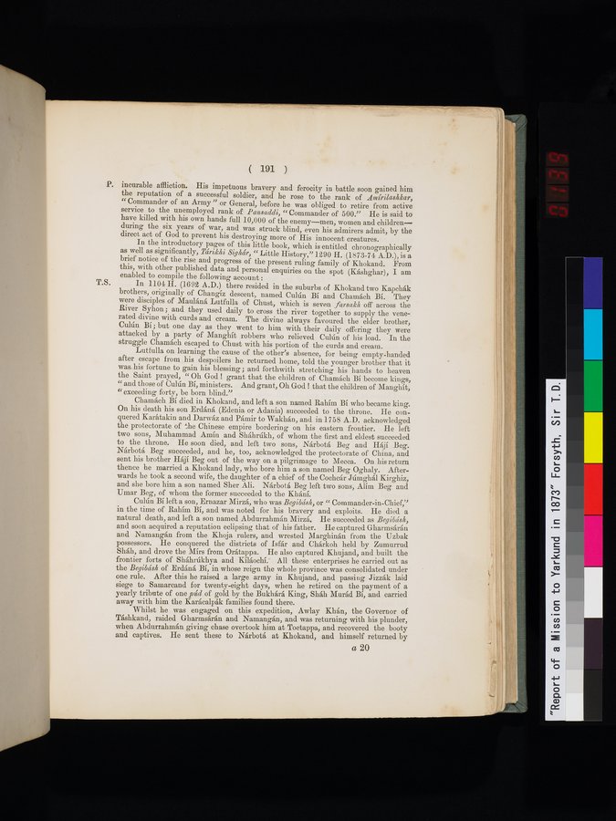 Report of a Mission to Yarkund in 1873 : vol.1 / Page 277 (Color Image)