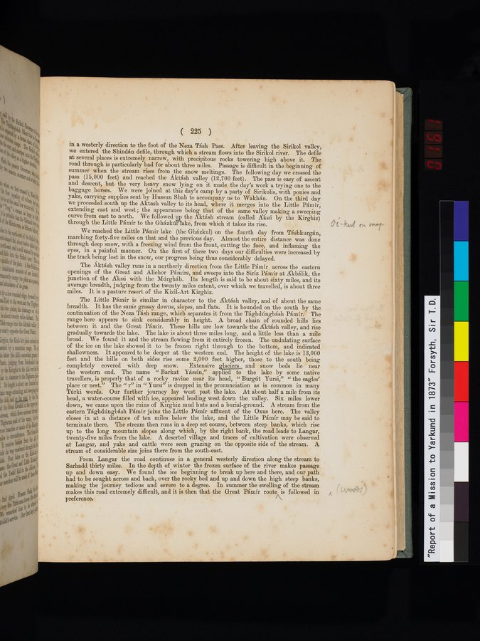 Report of a Mission to Yarkund in 1873 : vol.1 / Page 321 (Color Image)