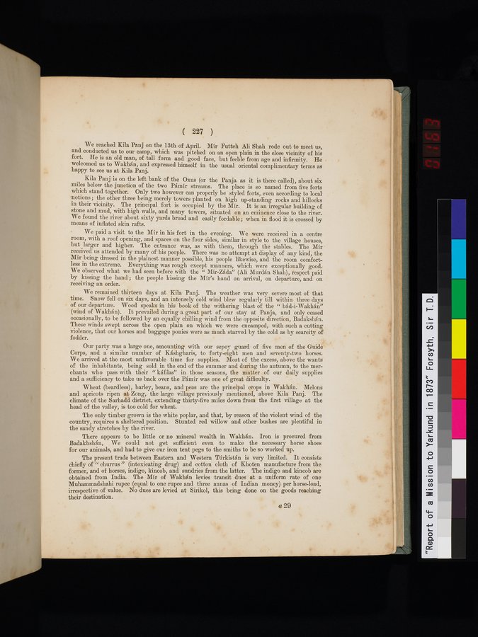 Report of a Mission to Yarkund in 1873 : vol.1 / Page 325 (Color Image)