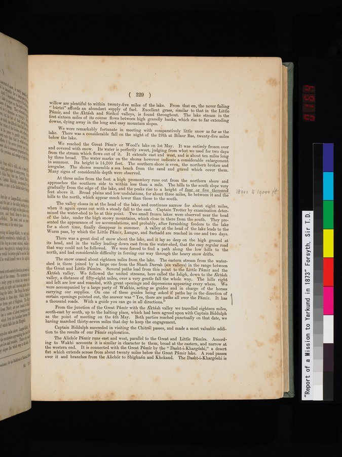 Report of a Mission to Yarkund in 1873 : vol.1 / Page 327 (Color Image)
