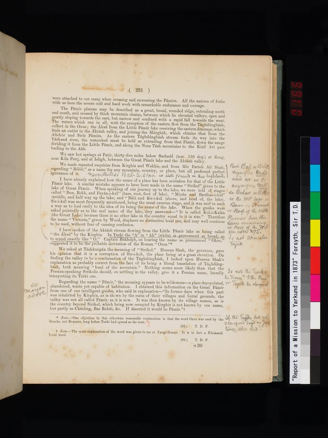 Report of a Mission to Yarkund in 1873 : vol.1 / Page 331 (Color Image)