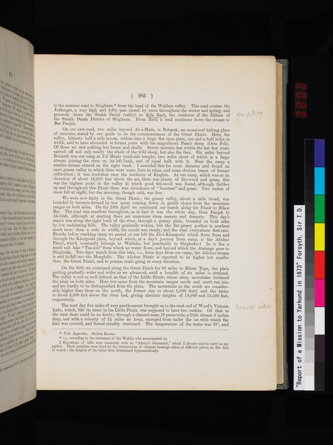 Report of a Mission to Yarkund in 1873 : vol.1 / Page 405 (Color Image)