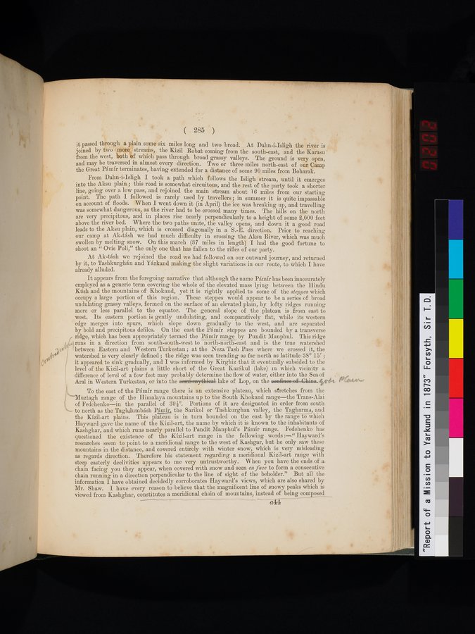 Report of a Mission to Yarkund in 1873 : vol.1 / Page 409 (Color Image)