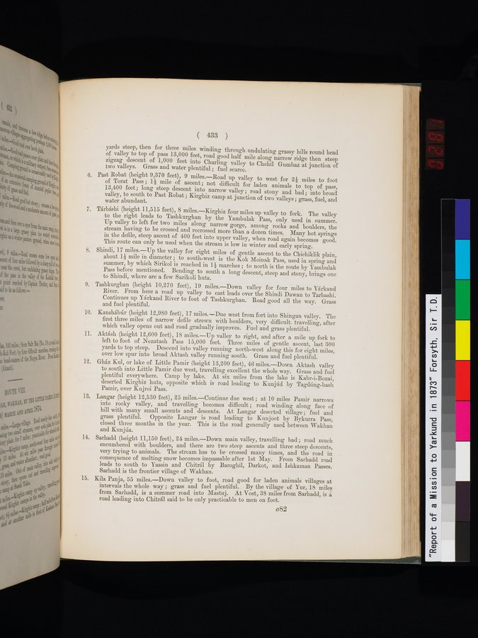 Report of a Mission to Yarkund in 1873 : vol.1 / Page 567 (Color Image)