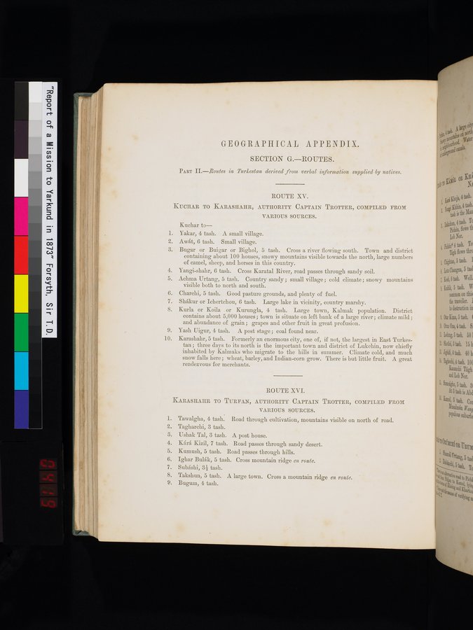 Report of a Mission to Yarkund in 1873 : vol.1 / Page 586 (Color Image)