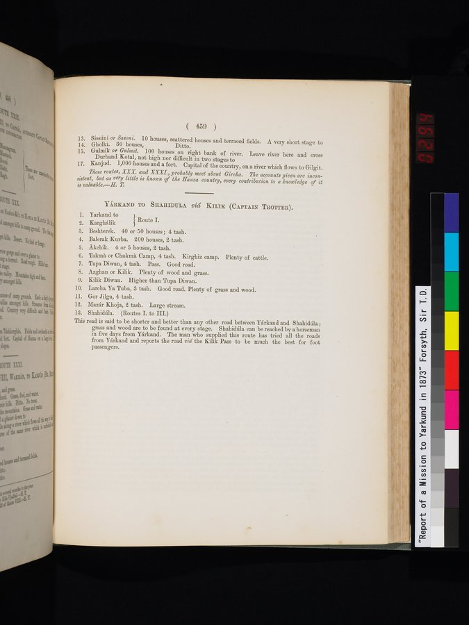 Report of a Mission to Yarkund in 1873 : vol.1 / Page 593 (Color Image)