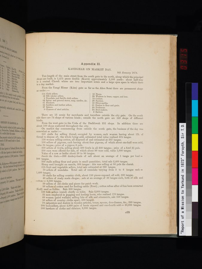 Report of a Mission to Yarkund in 1873 : vol.1 / Page 635 (Color Image)