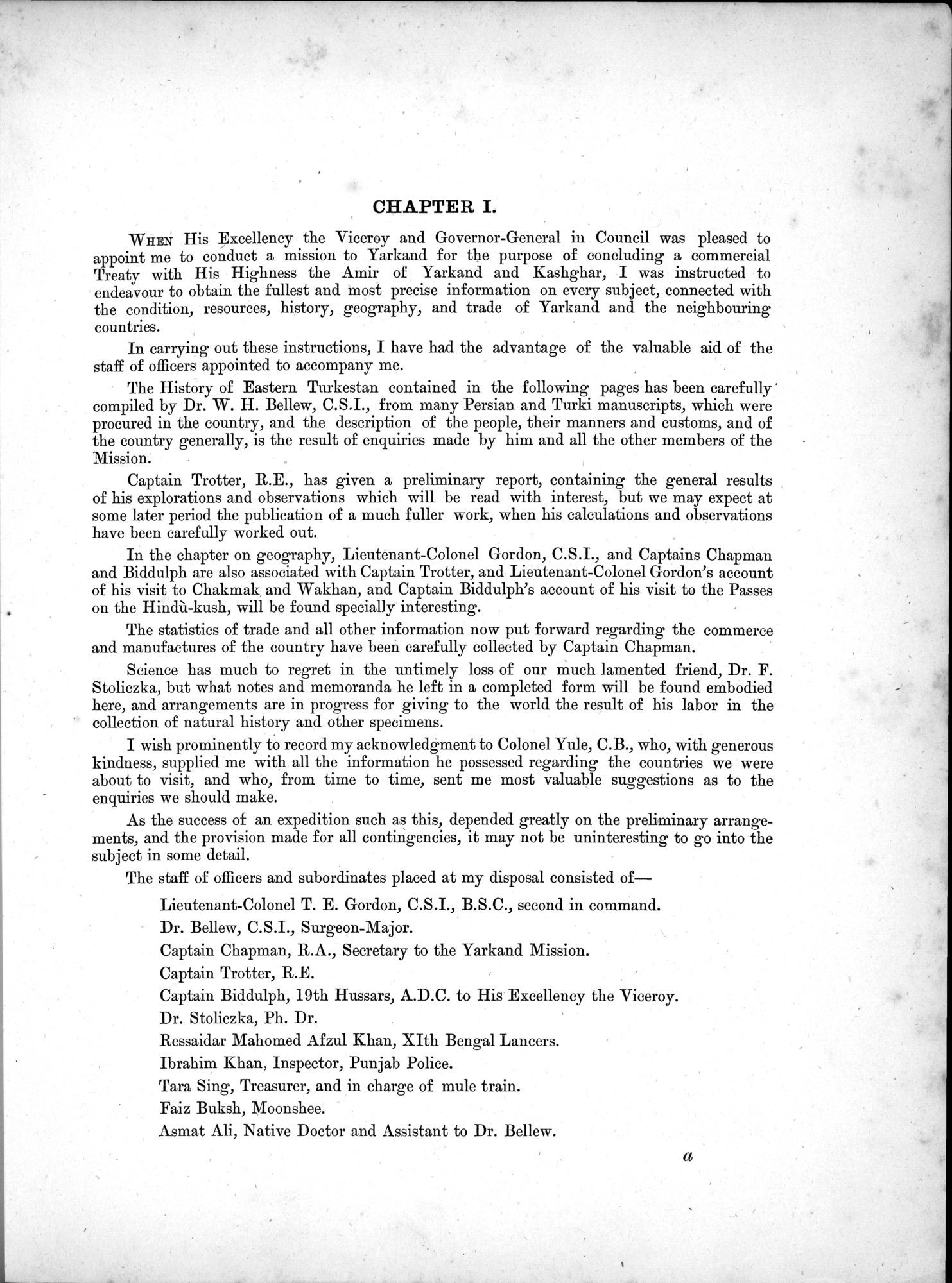 Report of a Mission to Yarkund in 1873 : vol.1 / Page 21 (Grayscale High Resolution Image)