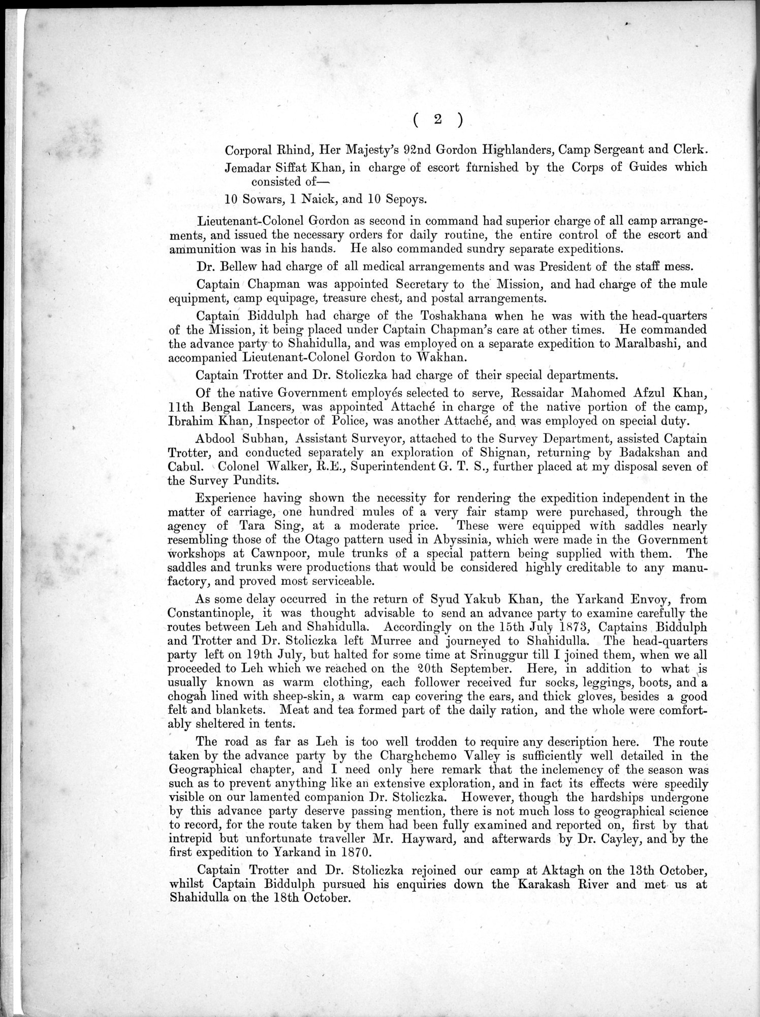 Report of a Mission to Yarkund in 1873 : vol.1 / Page 22 (Grayscale High Resolution Image)
