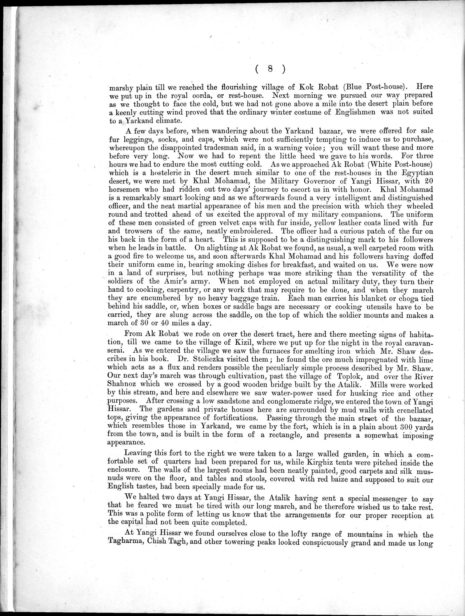 Report of a Mission to Yarkund in 1873 : vol.1 / Page 30 (Grayscale High Resolution Image)