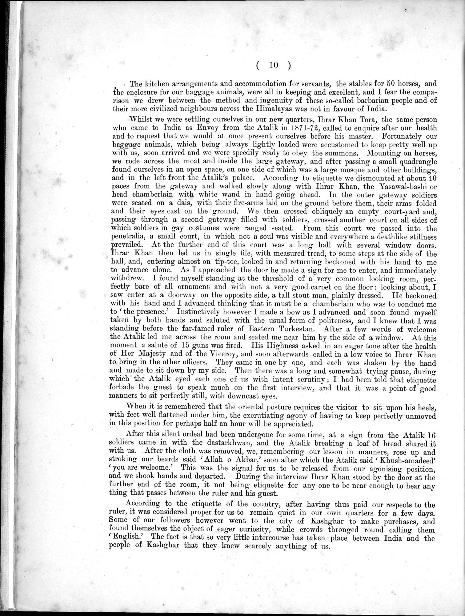 Report of a Mission to Yarkund in 1873 : vol.1 / Page 34 (Grayscale High Resolution Image)