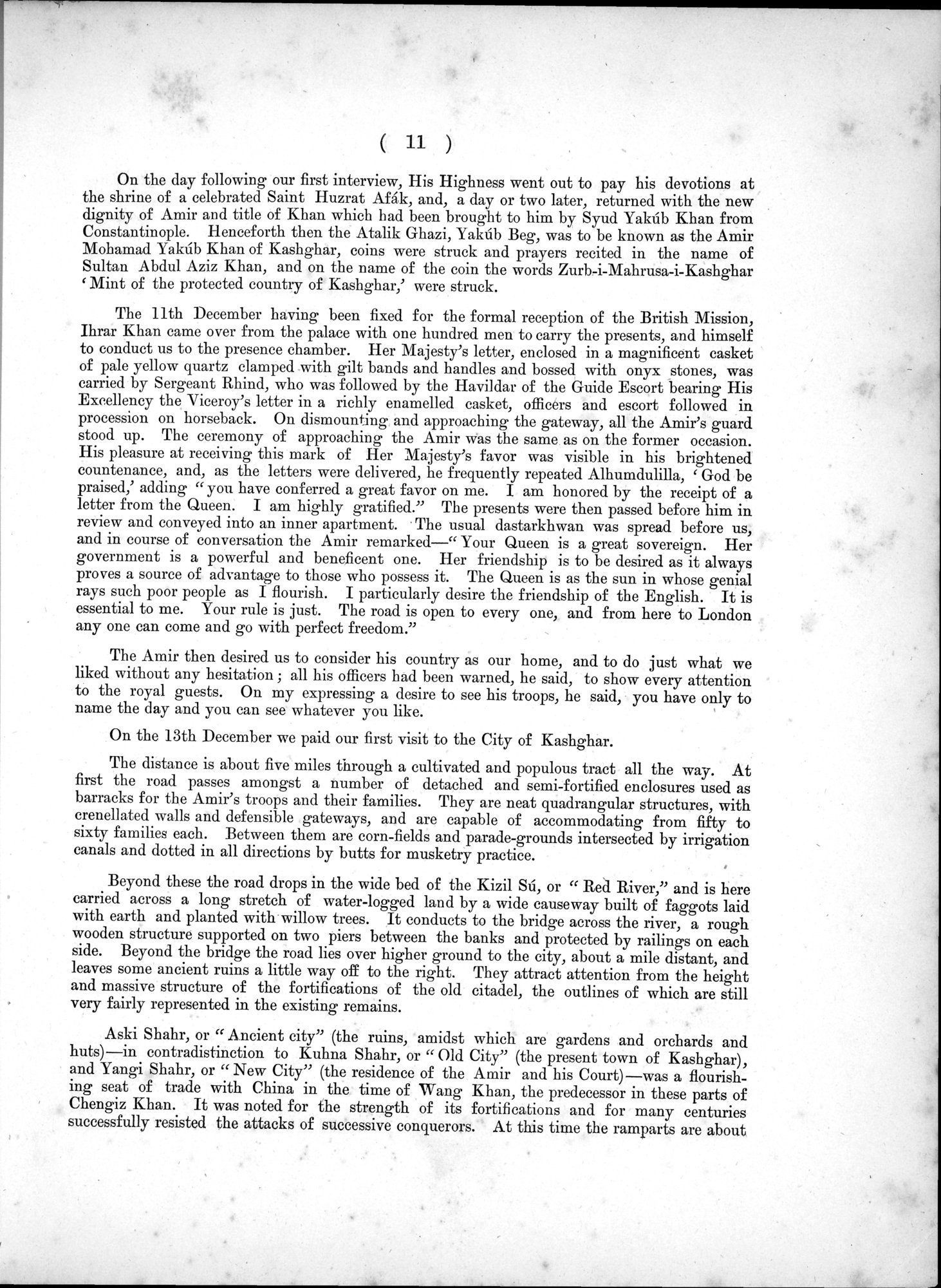 Report of a Mission to Yarkund in 1873 : vol.1 / Page 35 (Grayscale High Resolution Image)