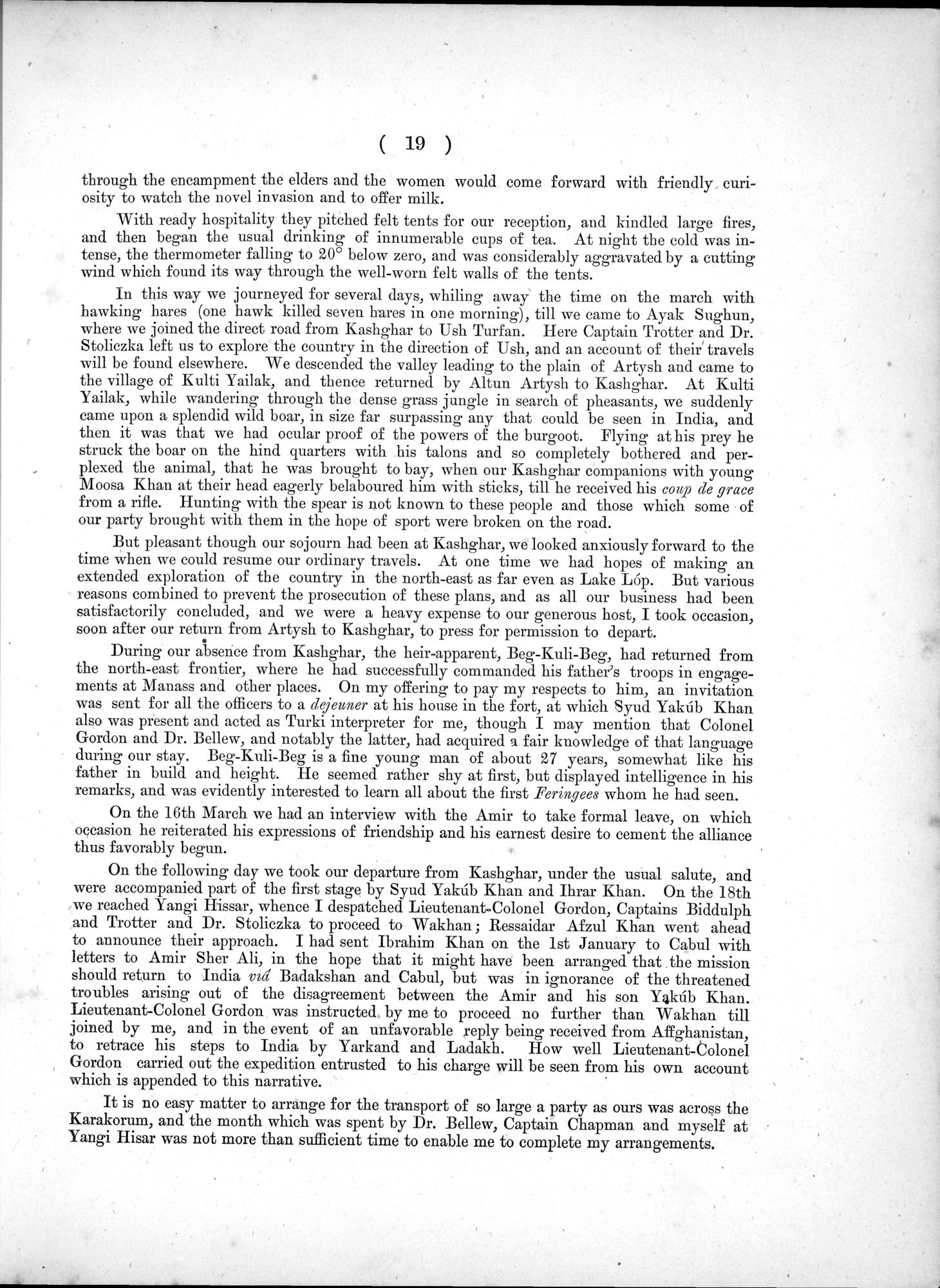 Report of a Mission to Yarkund in 1873 : vol.1 / Page 45 (Grayscale High Resolution Image)