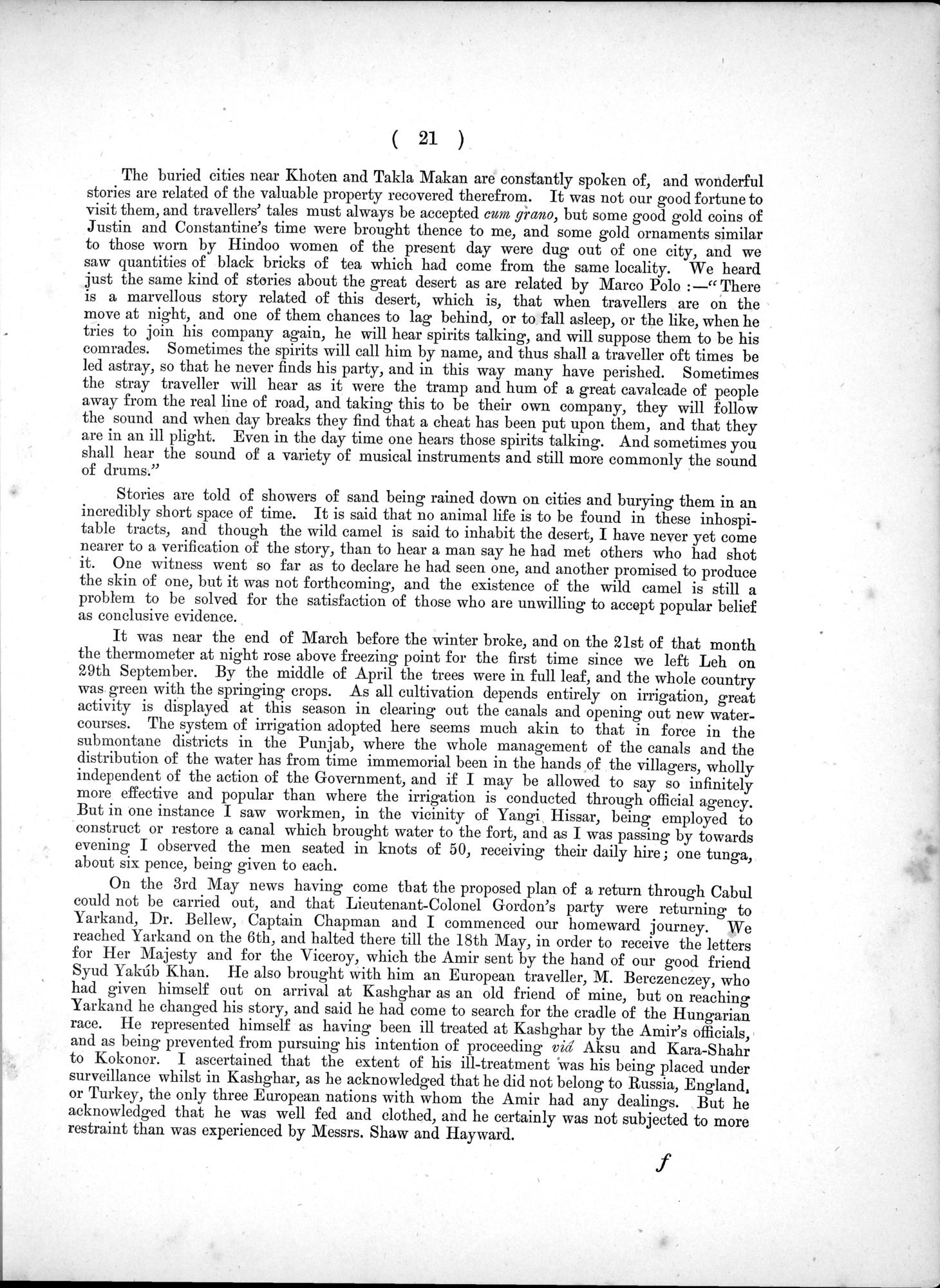 Report of a Mission to Yarkund in 1873 : vol.1 / Page 49 (Grayscale High Resolution Image)