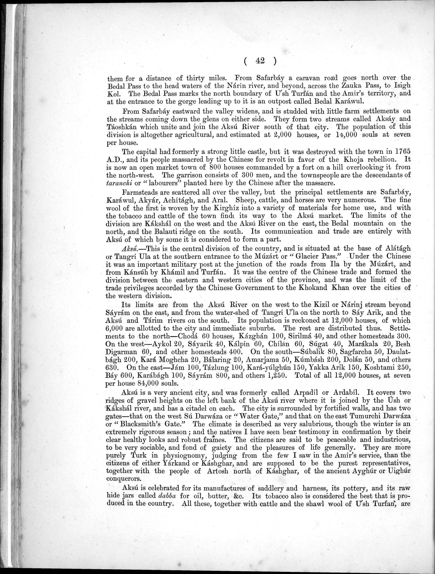 Report of a Mission to Yarkund in 1873 : vol.1 / Page 78 (Grayscale High Resolution Image)