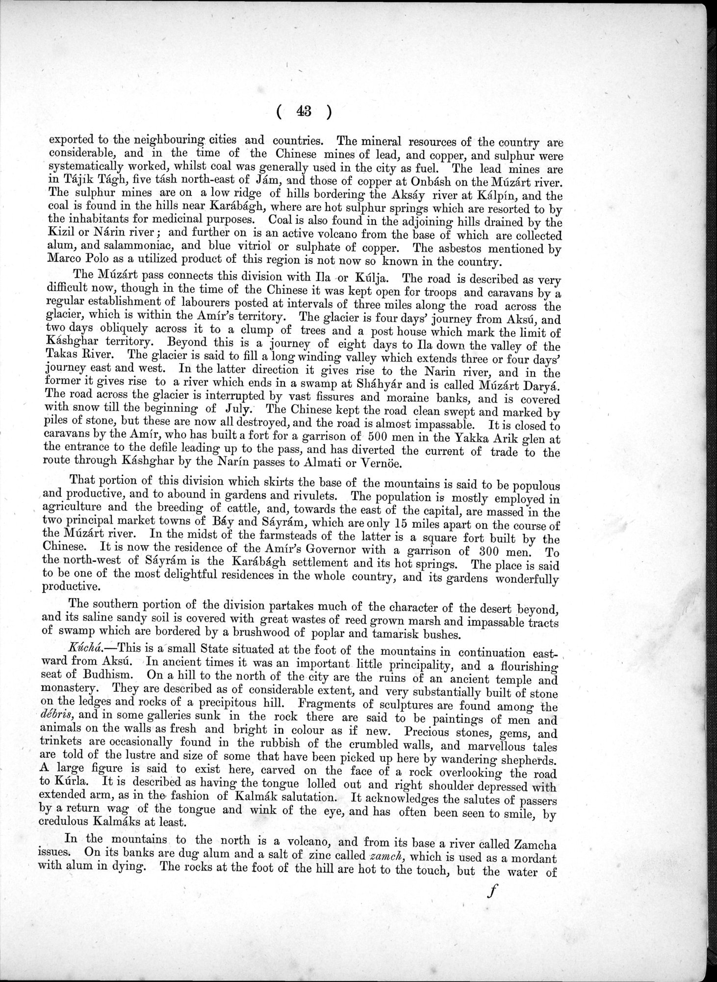 Report of a Mission to Yarkund in 1873 : vol.1 / Page 79 (Grayscale High Resolution Image)