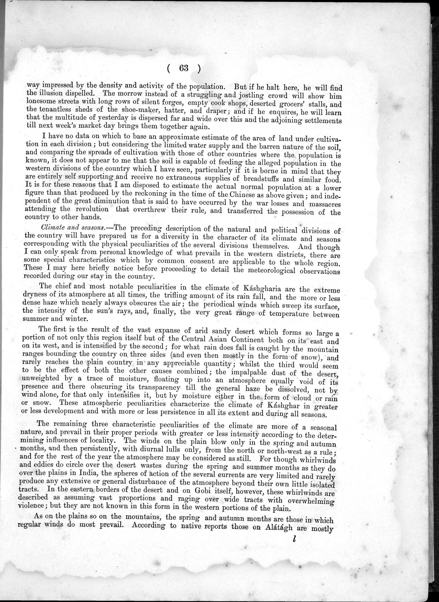 Report of a Mission to Yarkund in 1873 : vol.1 / Page 107 (Grayscale High Resolution Image)