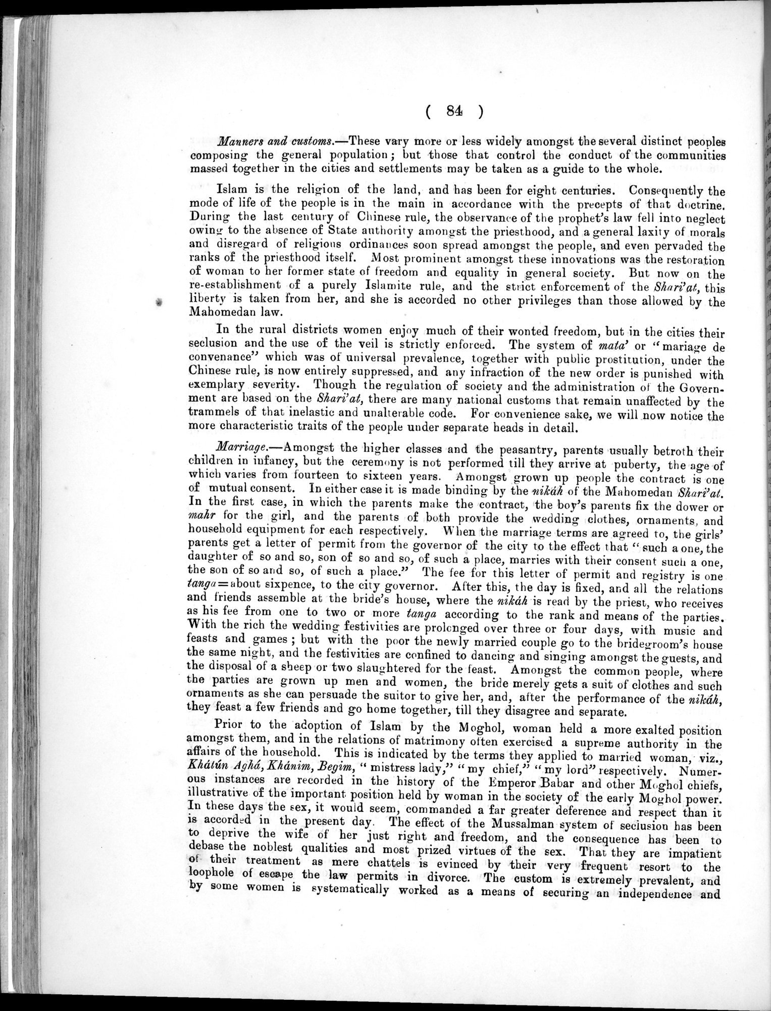 Report of a Mission to Yarkund in 1873 : vol.1 / Page 134 (Grayscale High Resolution Image)