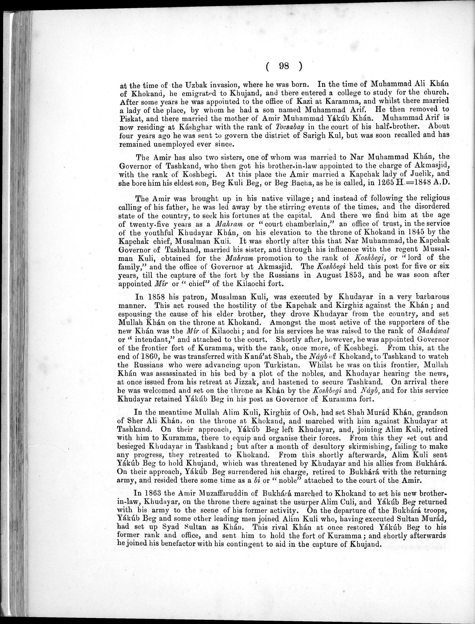 Report of a Mission to Yarkund in 1873 : vol.1 / Page 152 (Grayscale High Resolution Image)
