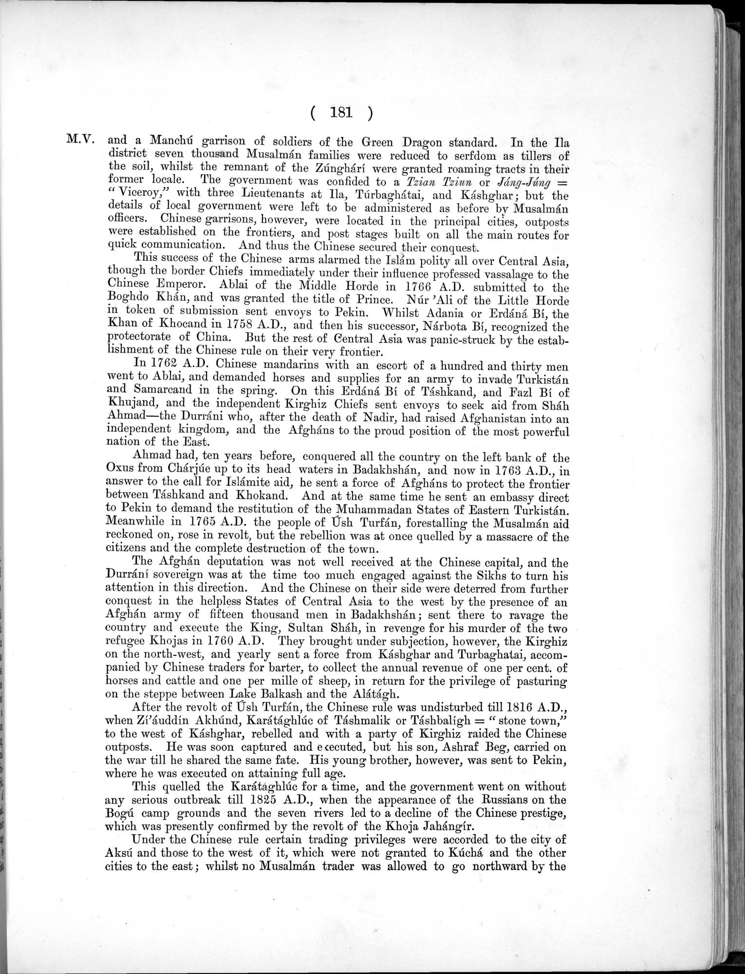 Report of a Mission to Yarkund in 1873 : vol.1 / Page 263 (Grayscale High Resolution Image)