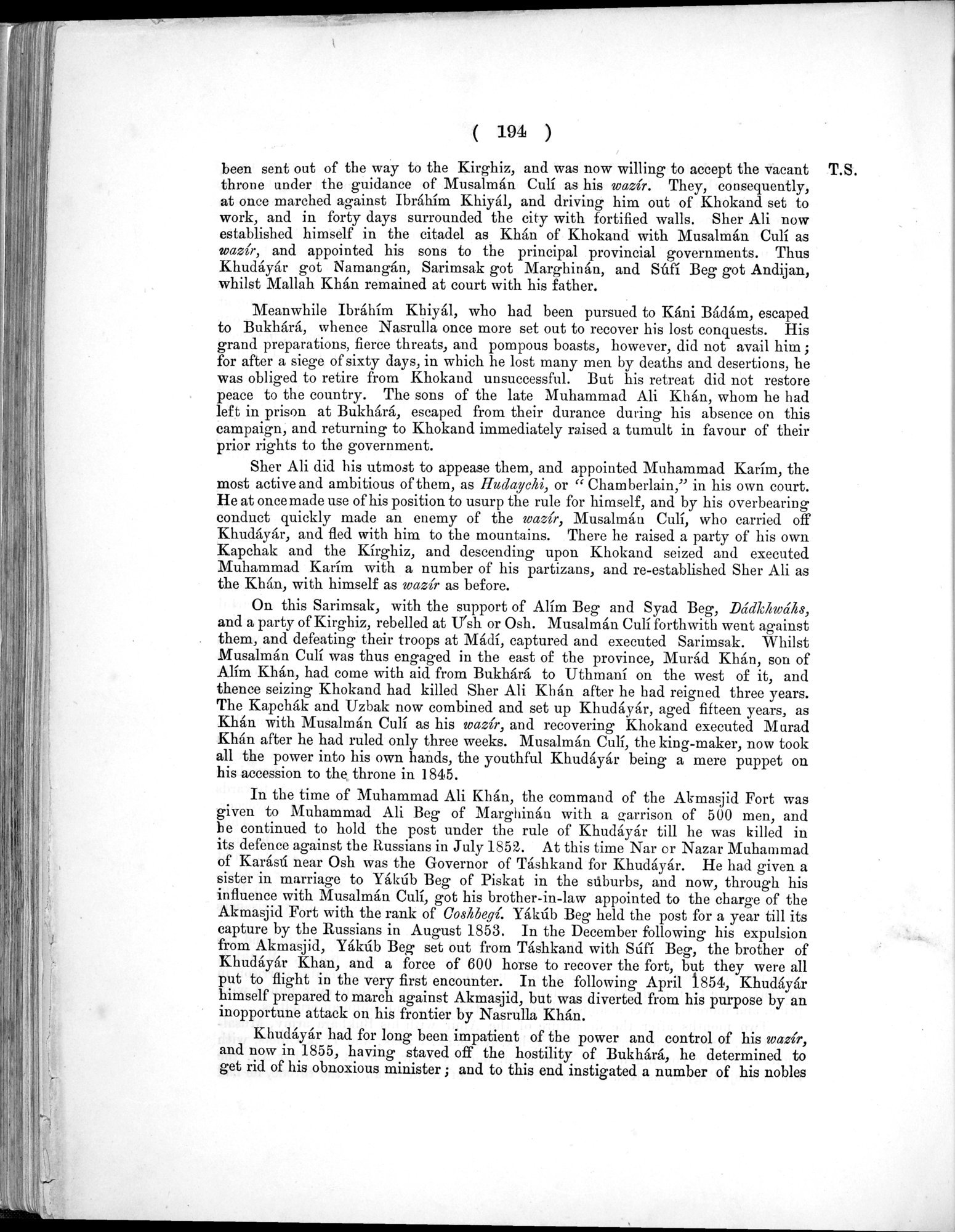 Report of a Mission to Yarkund in 1873 : vol.1 / Page 280 (Grayscale High Resolution Image)