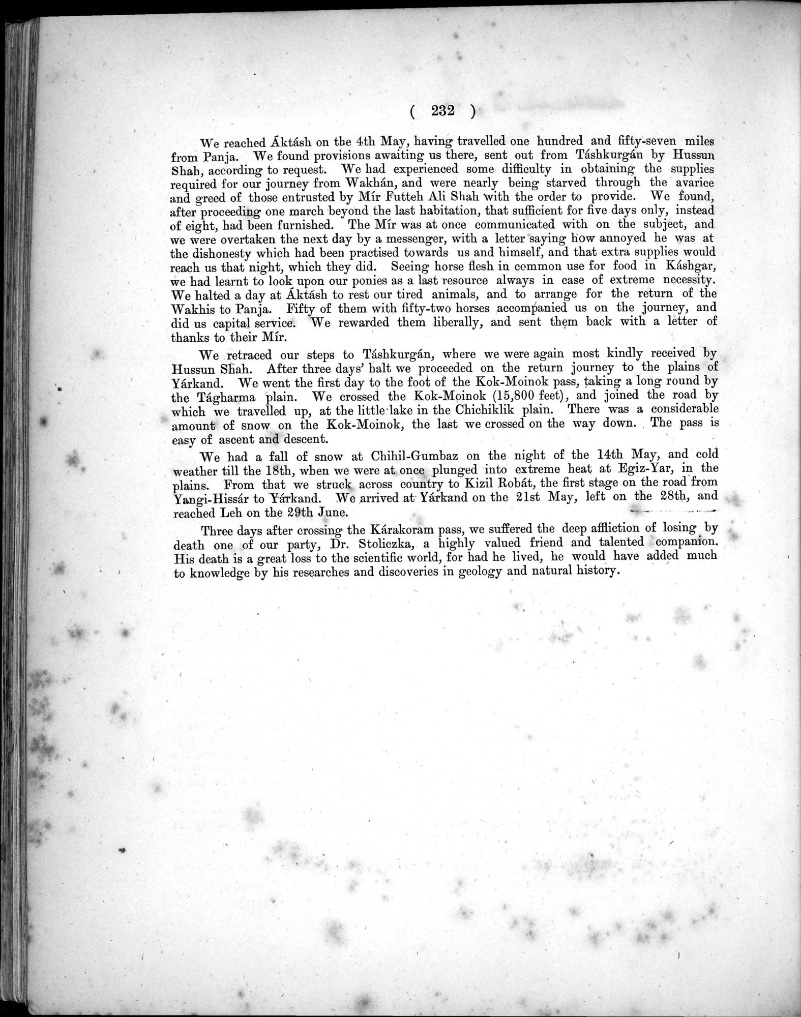 Report of a Mission to Yarkund in 1873 : vol.1 / Page 332 (Grayscale High Resolution Image)